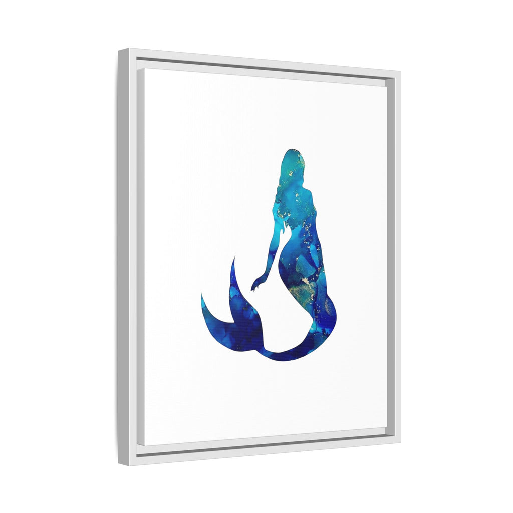 Mermaid 4,Matte Canvas, Framed (Multi-color)