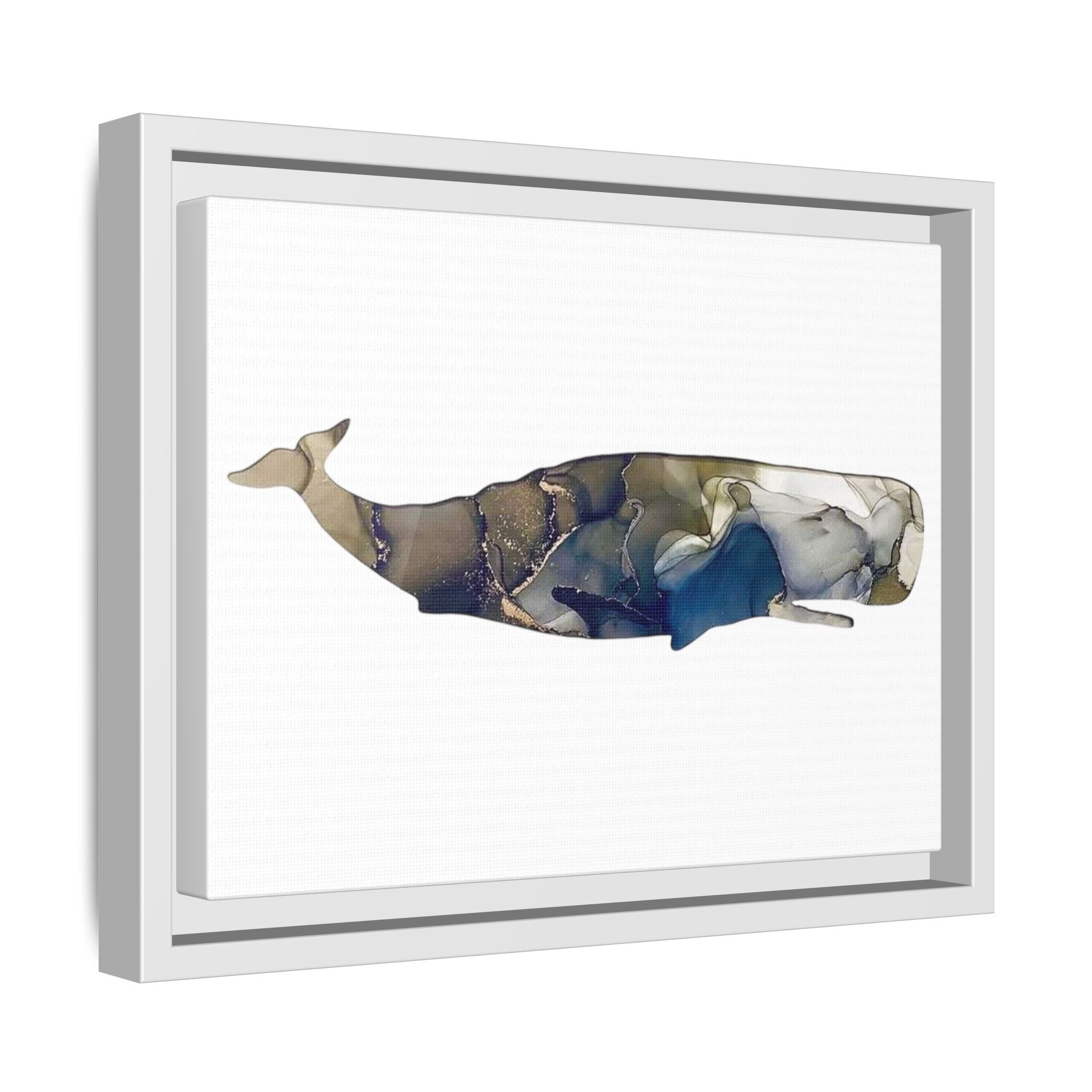 Sperm Whale Gray, Matte Canvas, Framed (Multi-color)