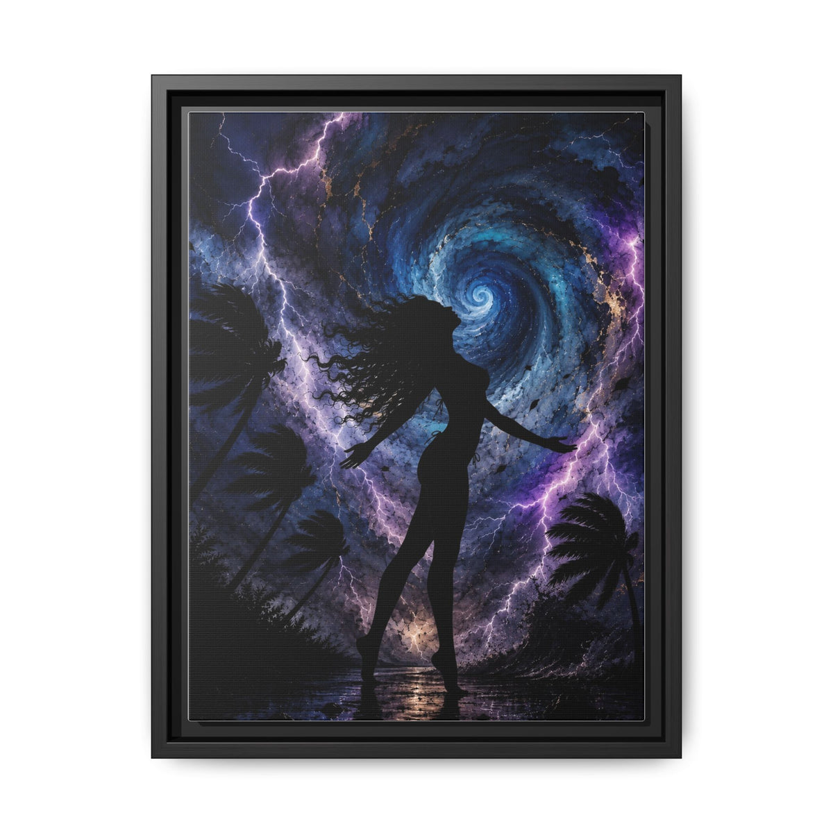 Hurricane Woman, Matte Canvas, Framed (Multi-color)