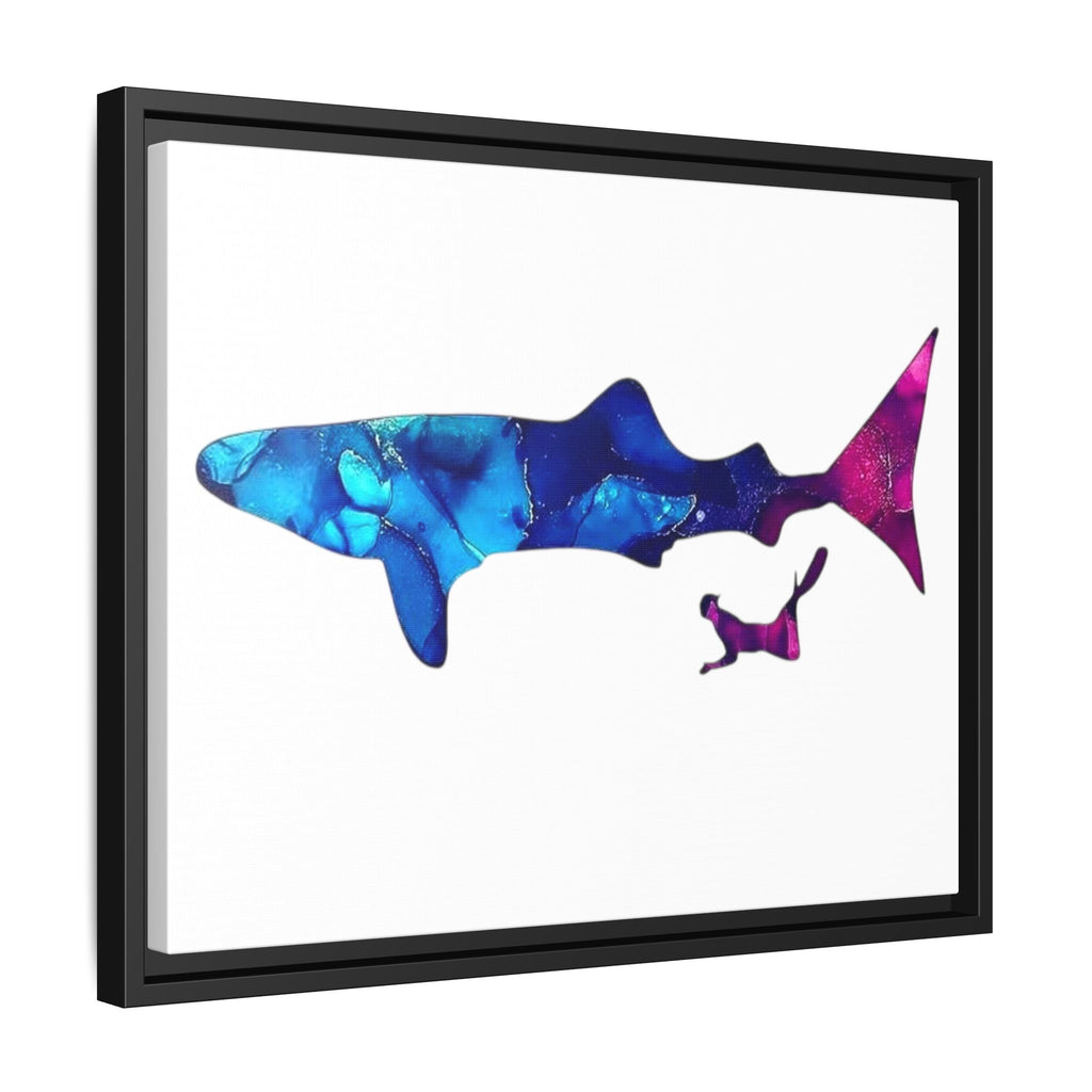 Swimming With Giants, Matte Canvas, Framed (Multi-color)