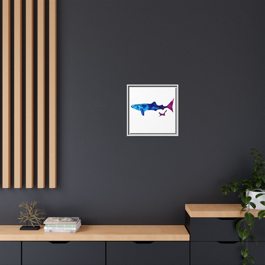 Swimming With Giants, Matte Canvas, Framed (Multi-color)