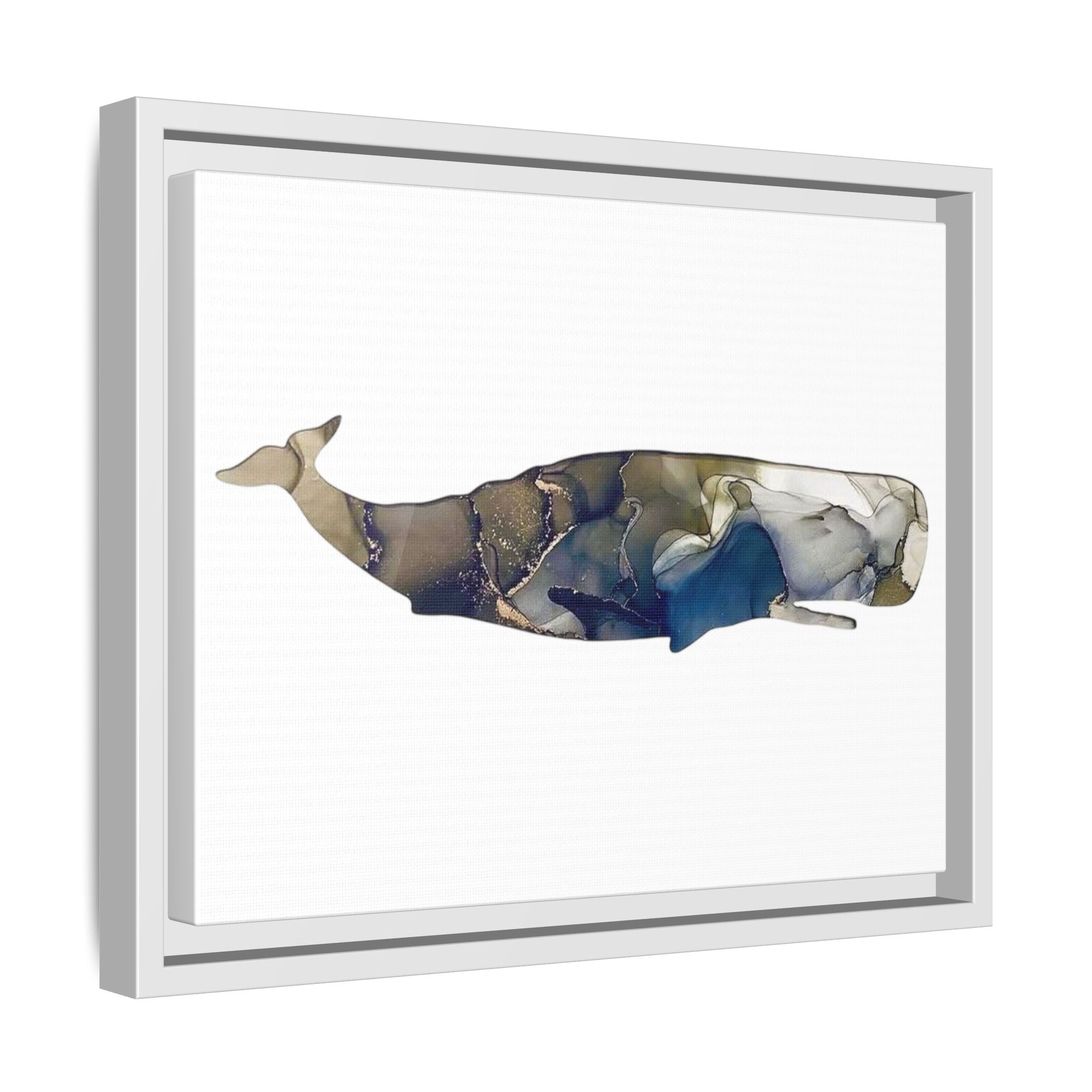 Sperm Whale Gray, Matte Canvas, Framed (Multi-color)