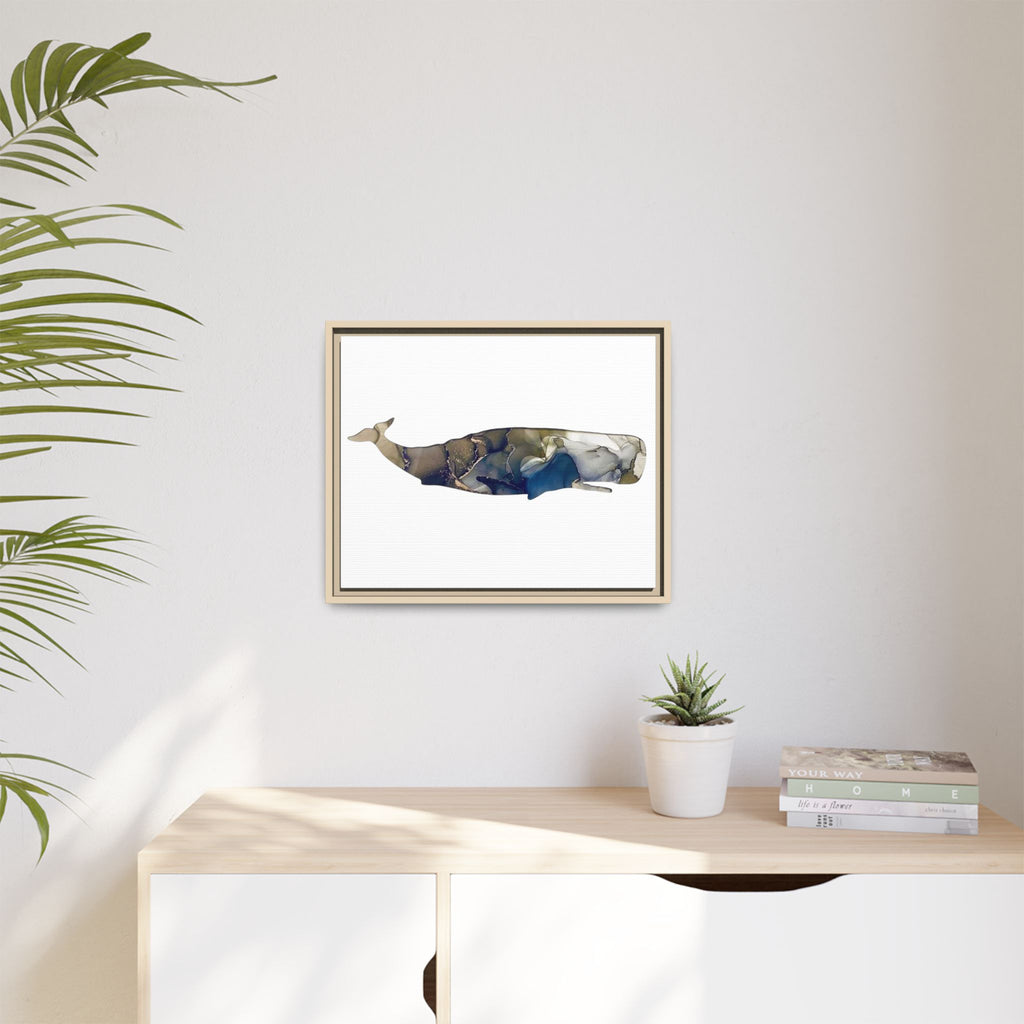 Sperm Whale Gray, Matte Canvas, Framed (Multi-color)