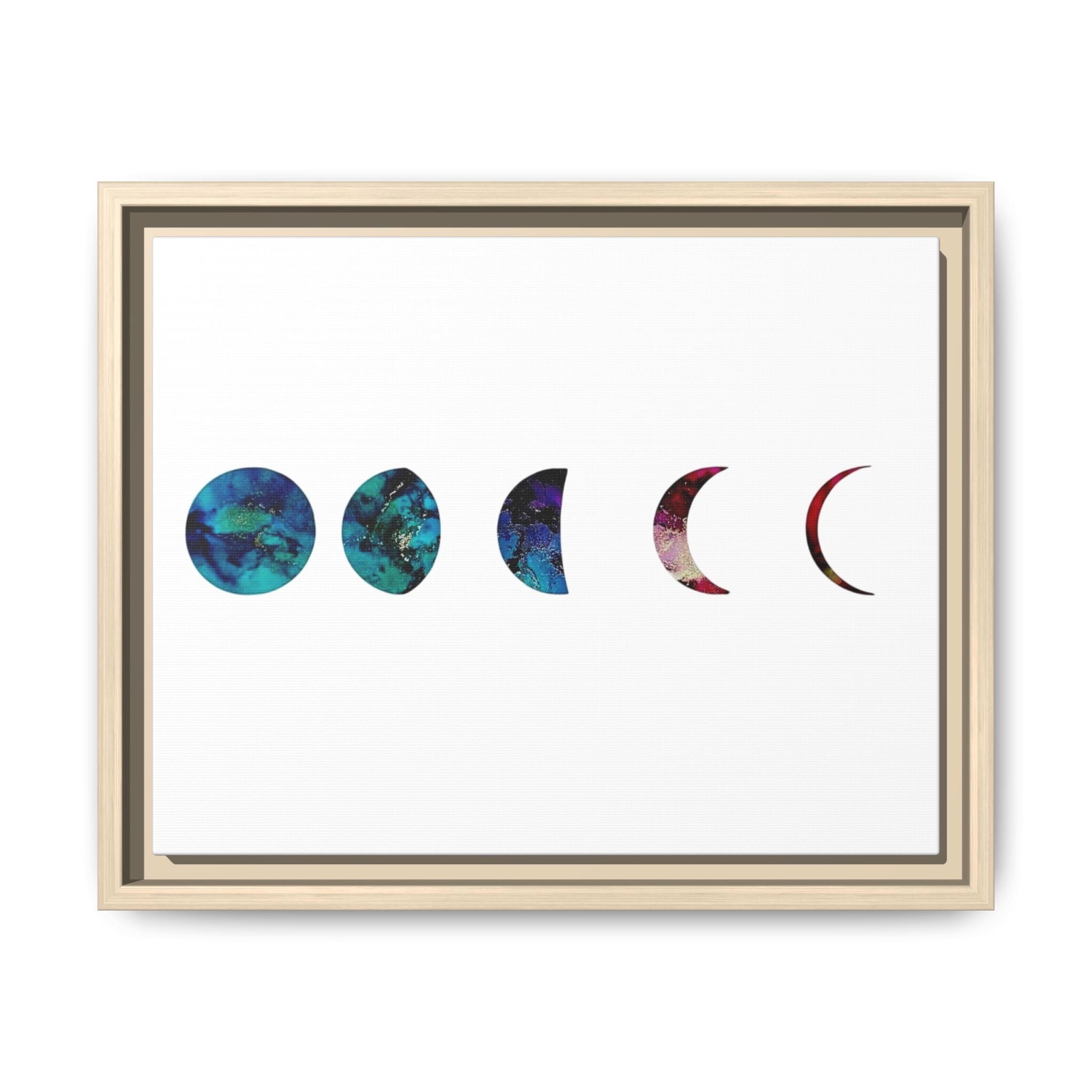 Moon Phases,Matte Canvas, Framed (Multi-color)