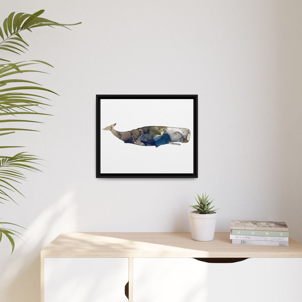 Sperm Whale Gray, Matte Canvas, Framed (Multi-color)