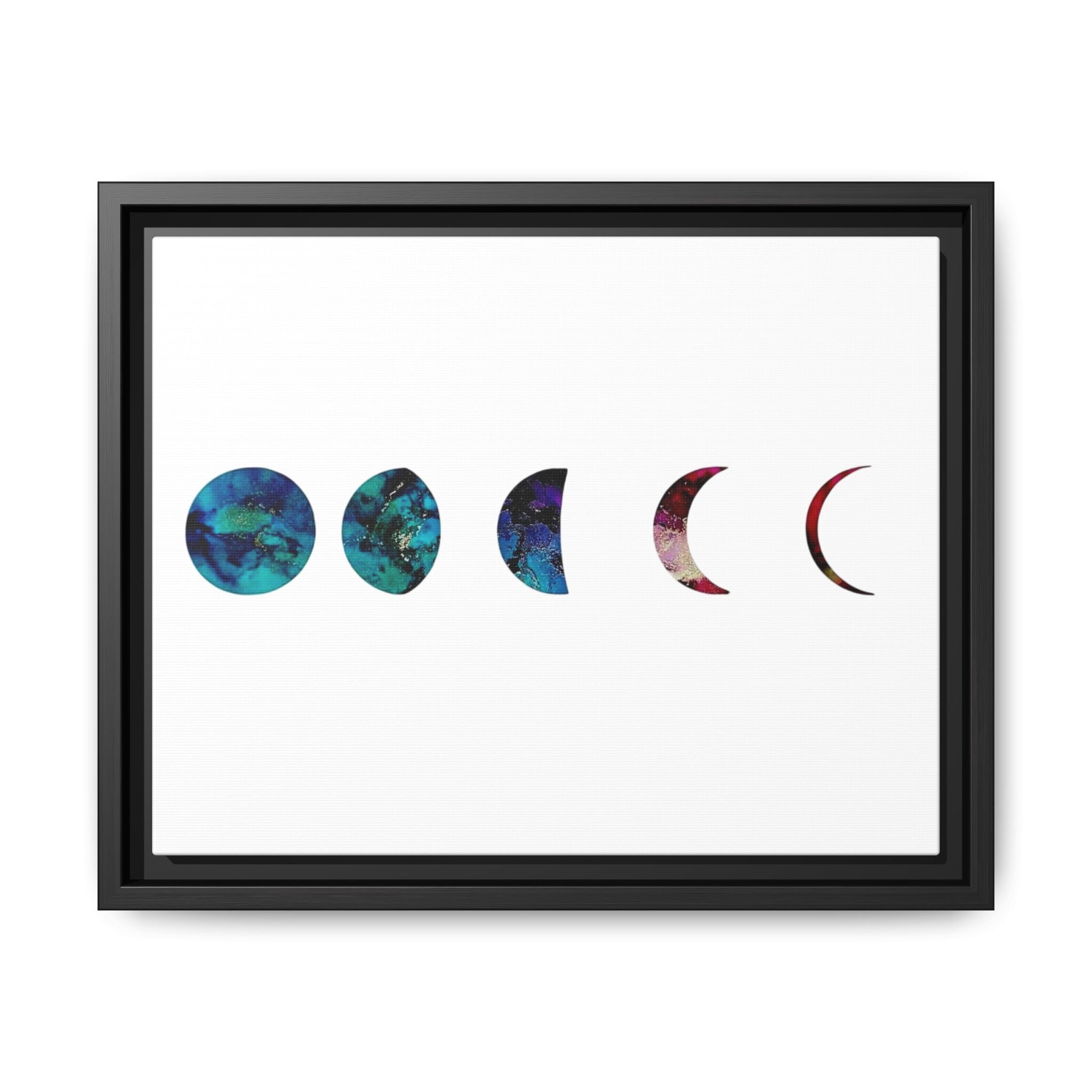 Moon Phases,Matte Canvas, Framed (Multi-color)