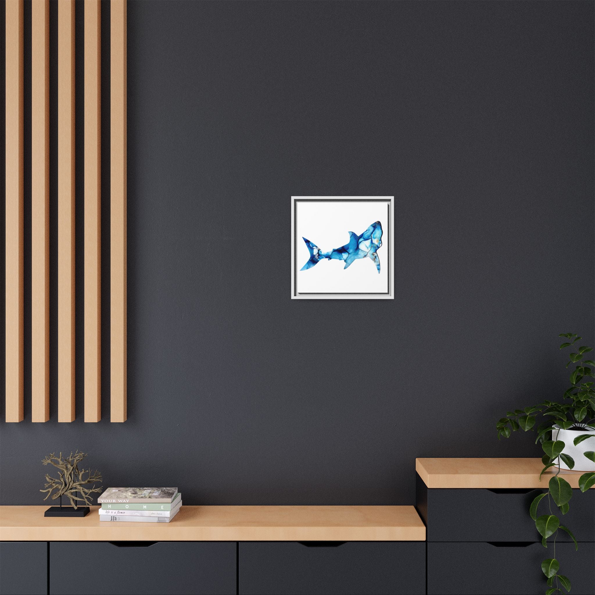Great White 1, Matte Canvas, Framed (Multi-color)