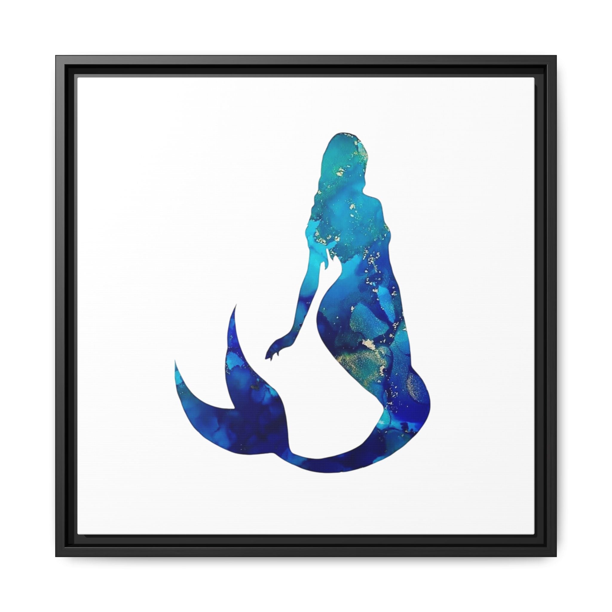 Mermaid 4,Matte Canvas, Framed (Multi-color)