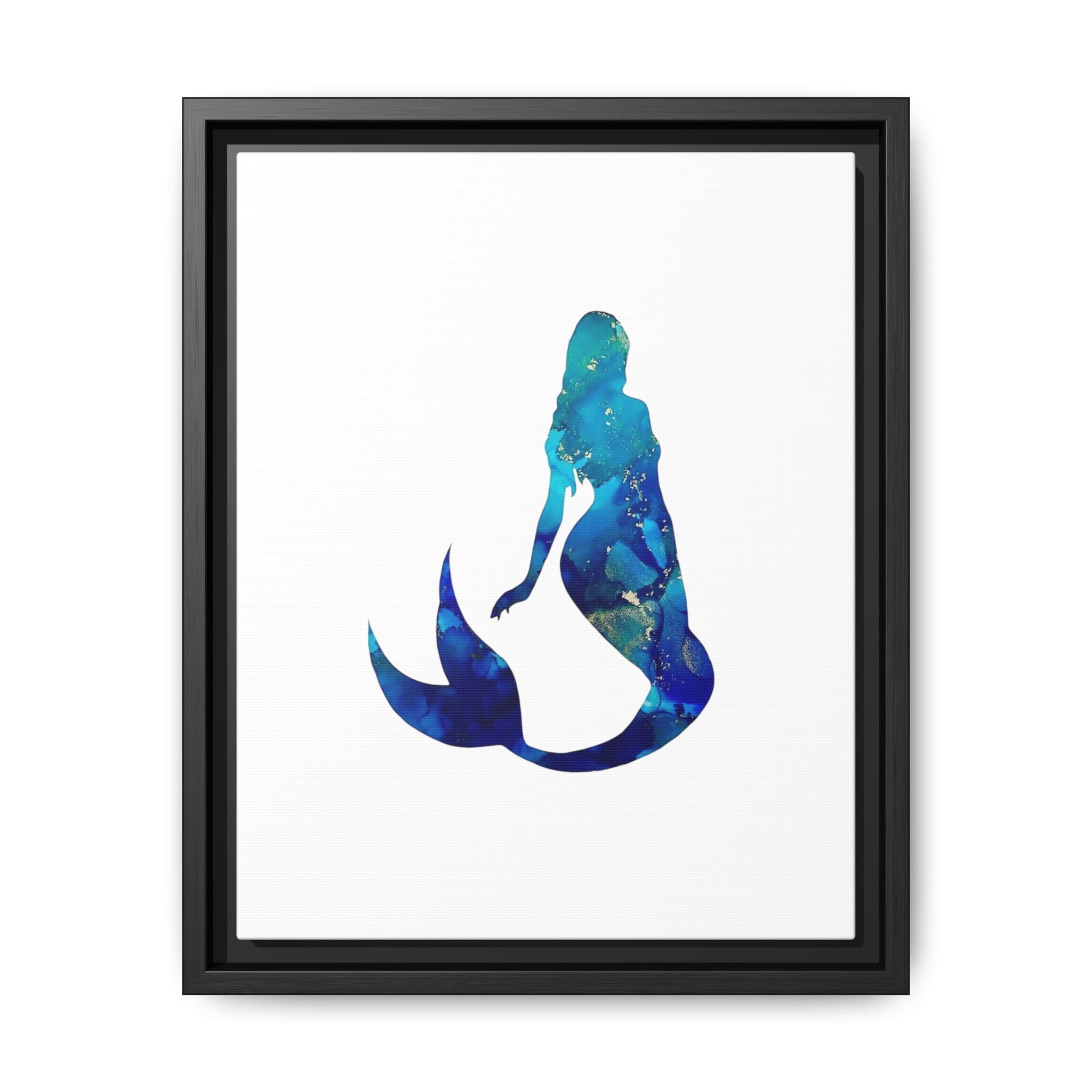 Mermaid 4,Matte Canvas, Framed (Multi-color)