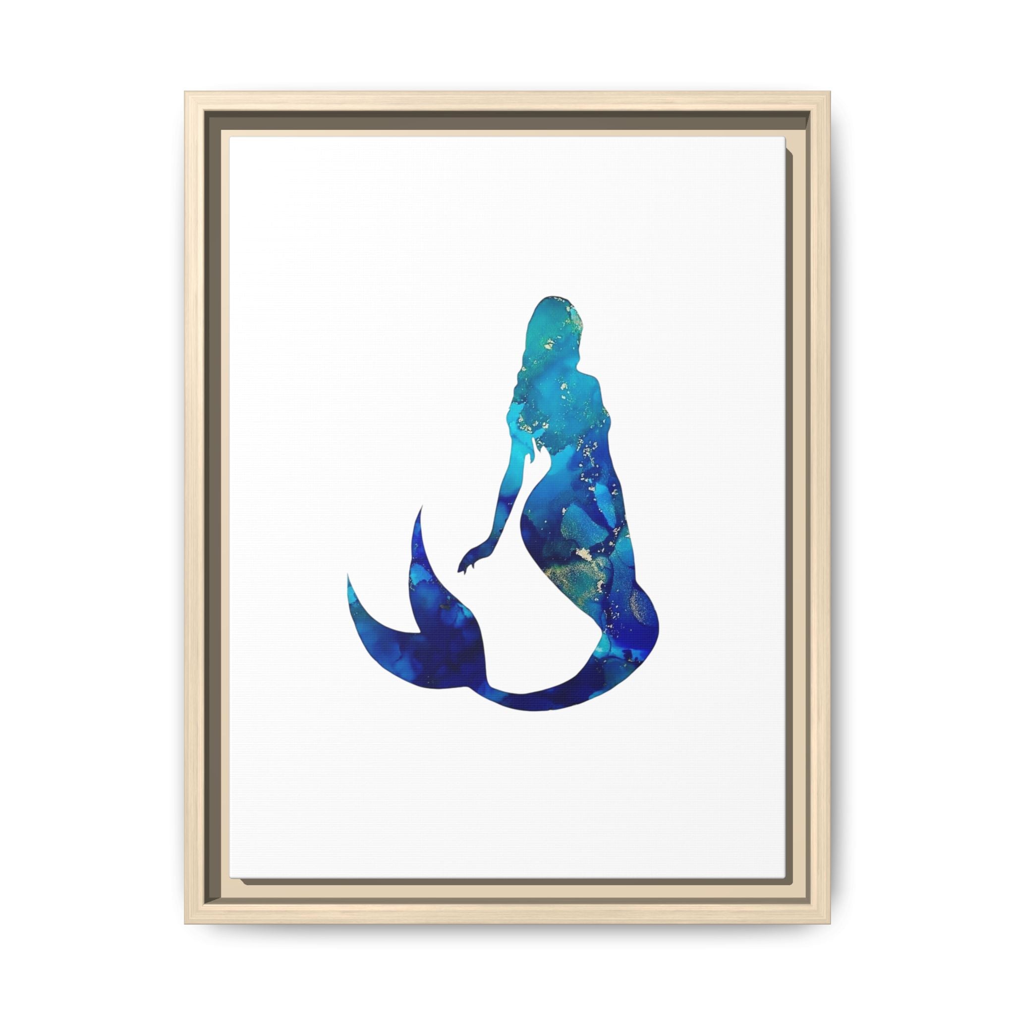 Mermaid 4,Matte Canvas, Framed (Multi-color)