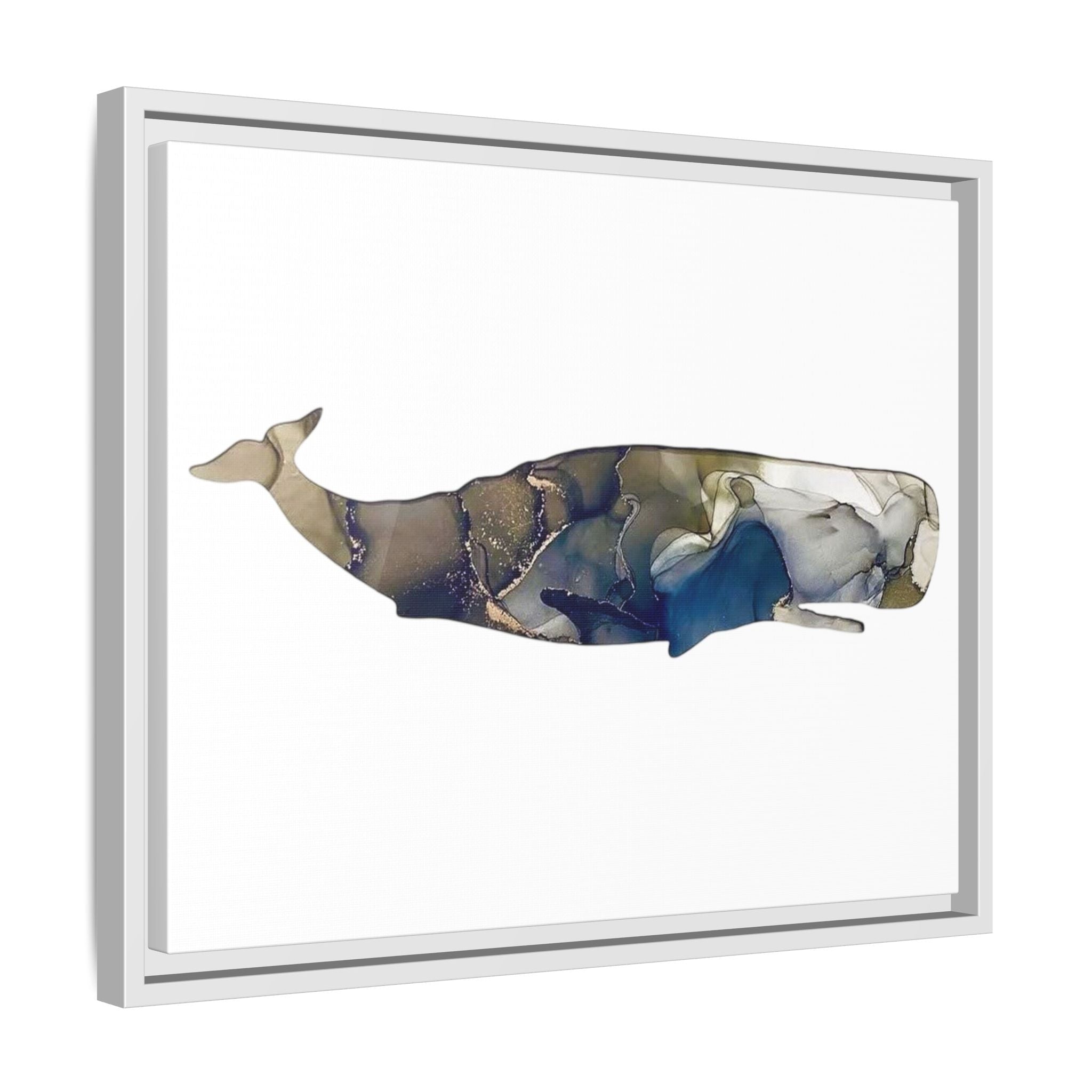 Sperm Whale Gray, Matte Canvas, Framed (Multi-color)