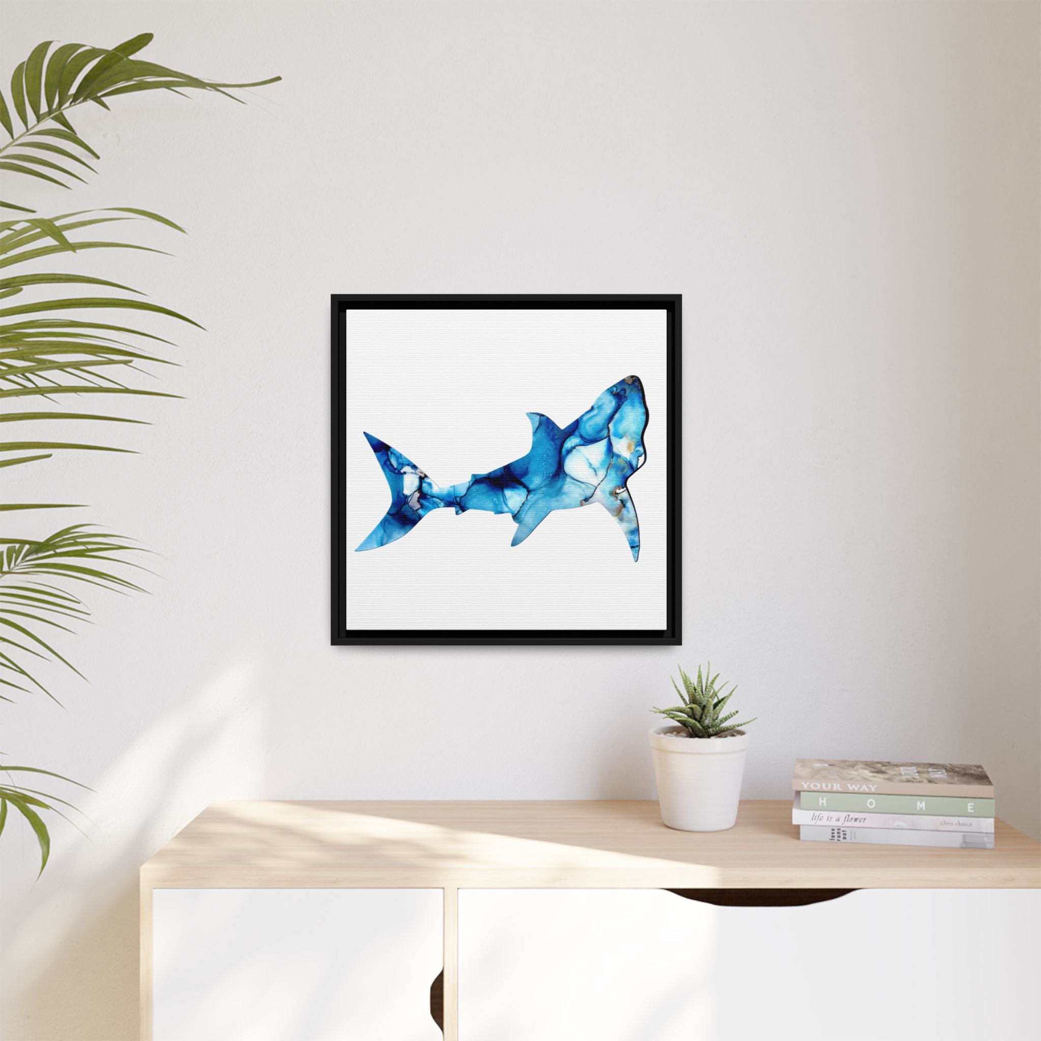 Great White 1, Matte Canvas, Framed (Multi-color)