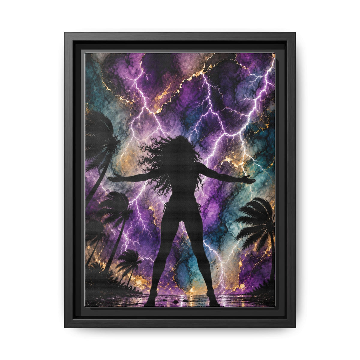 Summer Storm Woman, Matte Canvas, Framed (Multi-color)