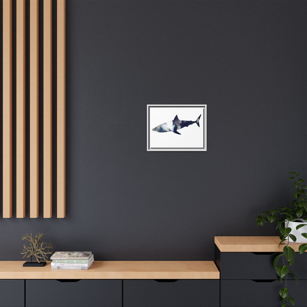 Great White 2,Matte Canvas, Framed (Multi-color)