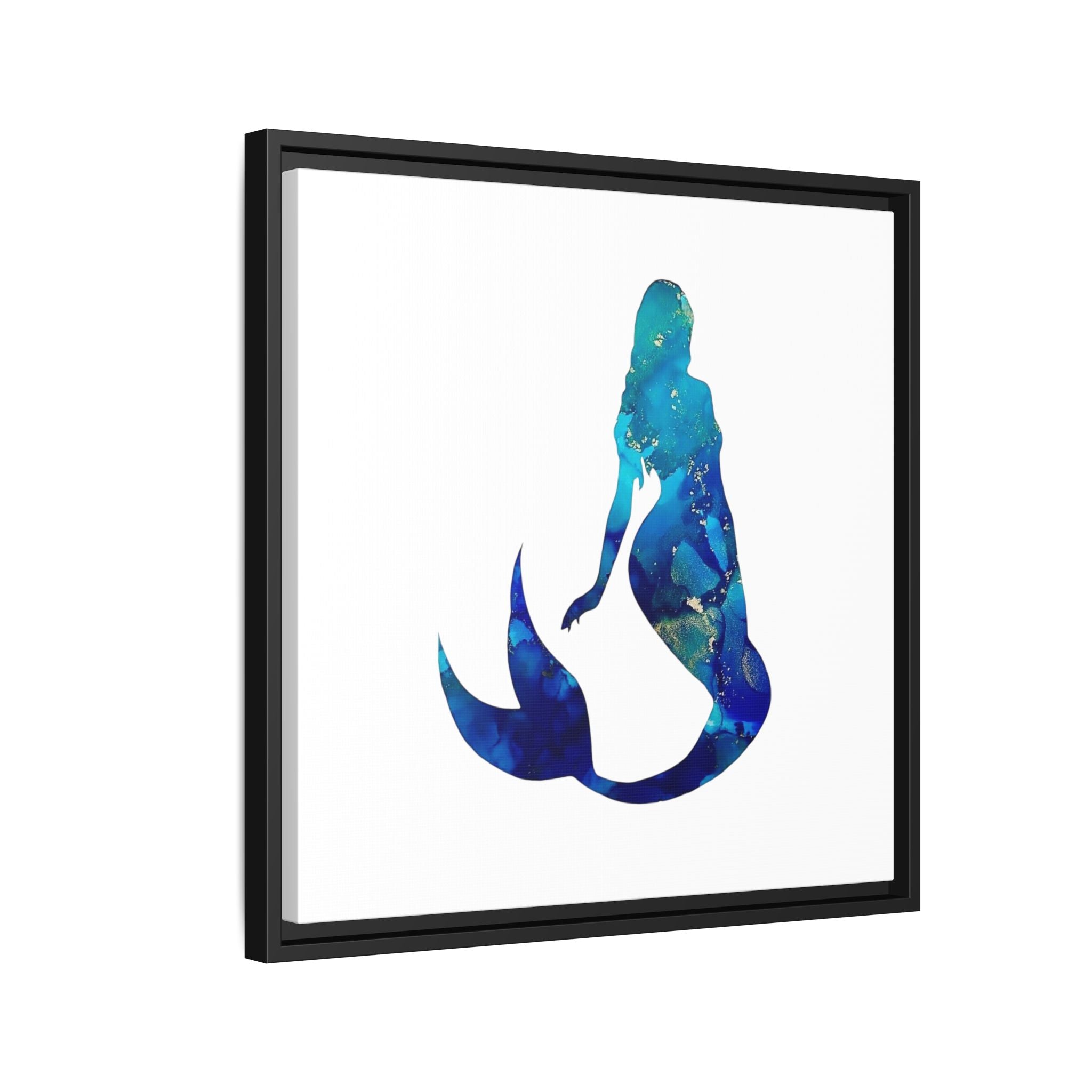 Mermaid 4,Matte Canvas, Framed (Multi-color)
