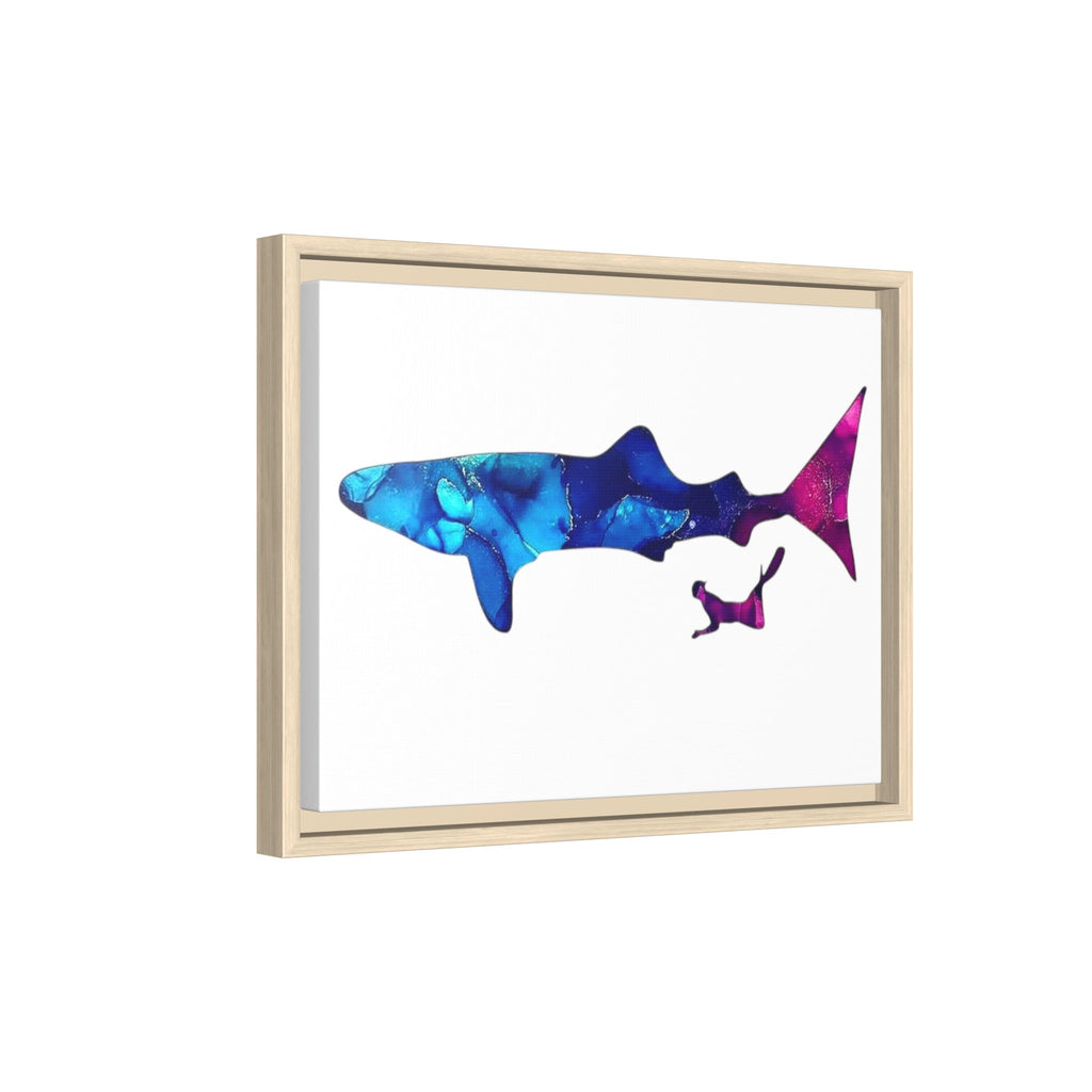 Swimming With Giants, Matte Canvas, Framed (Multi-color)