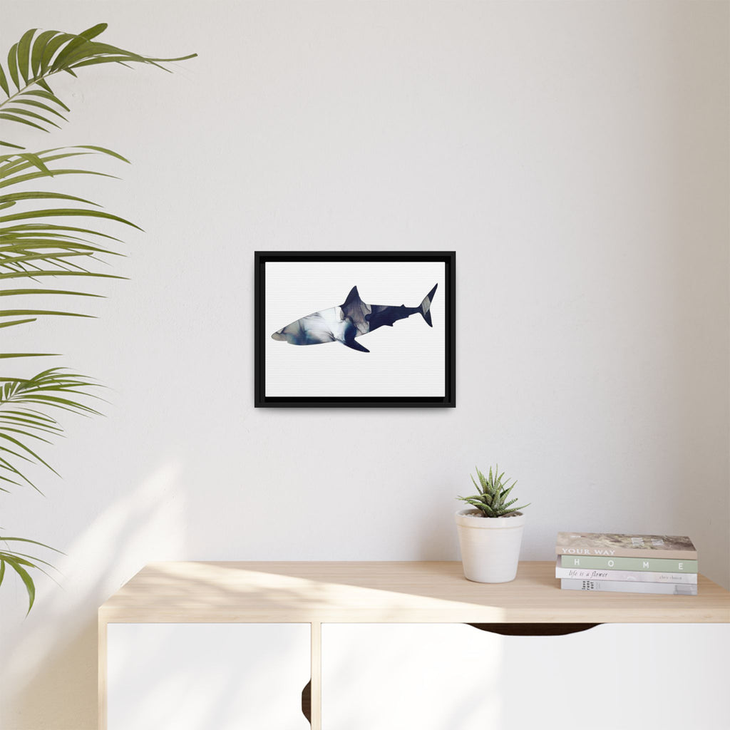 Great White 2,Matte Canvas, Framed (Multi-color)