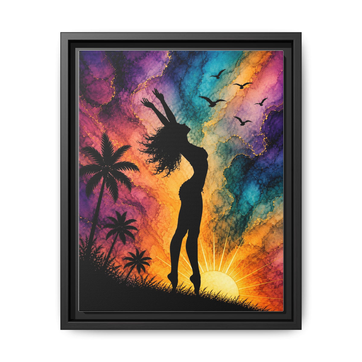 Sun Woman, Matte Canvas, Framed (Multi-color)