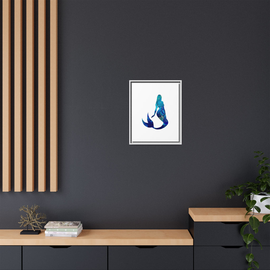 Mermaid 4,Matte Canvas, Framed (Multi-color)