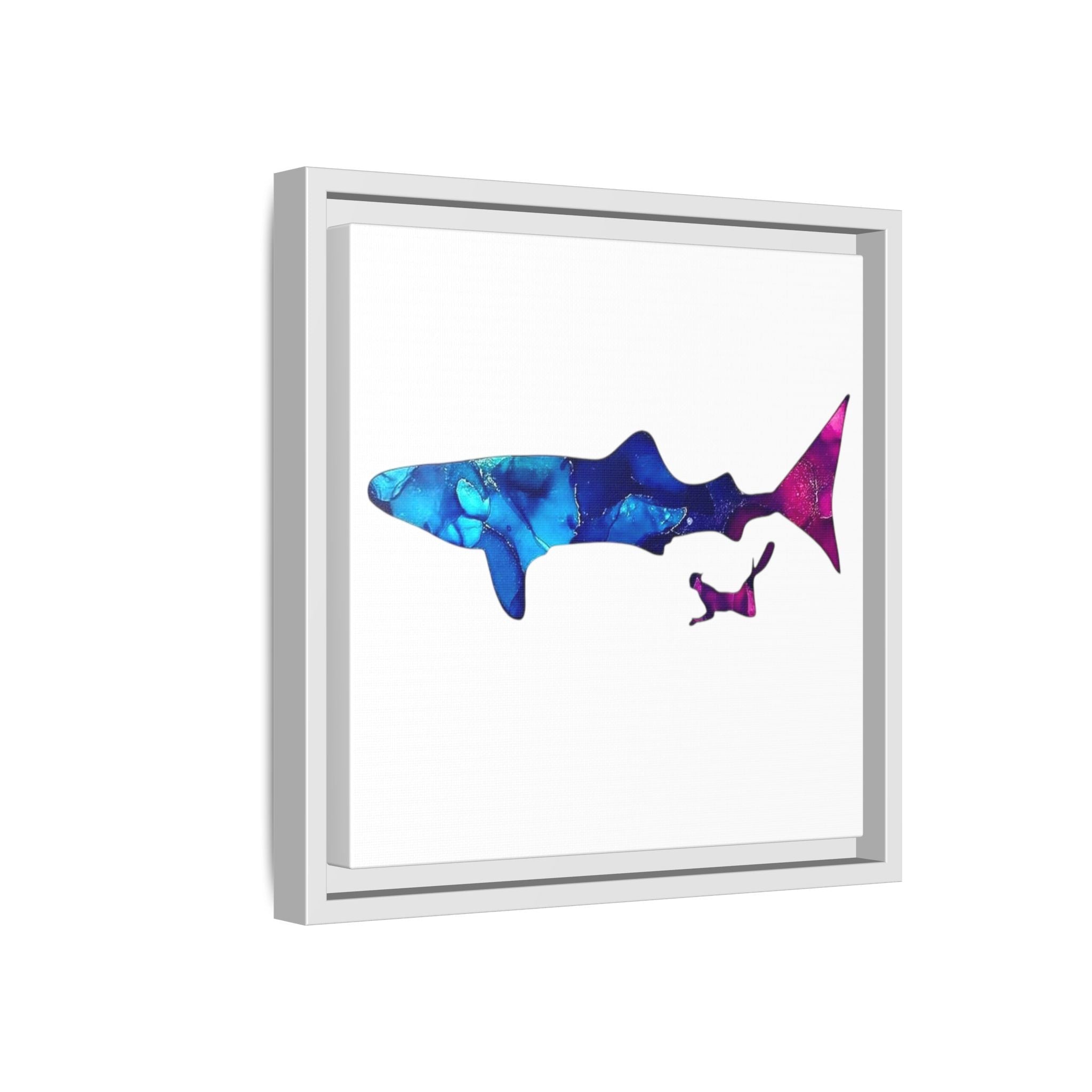 Swimming With Giants, Matte Canvas, Framed (Multi-color)