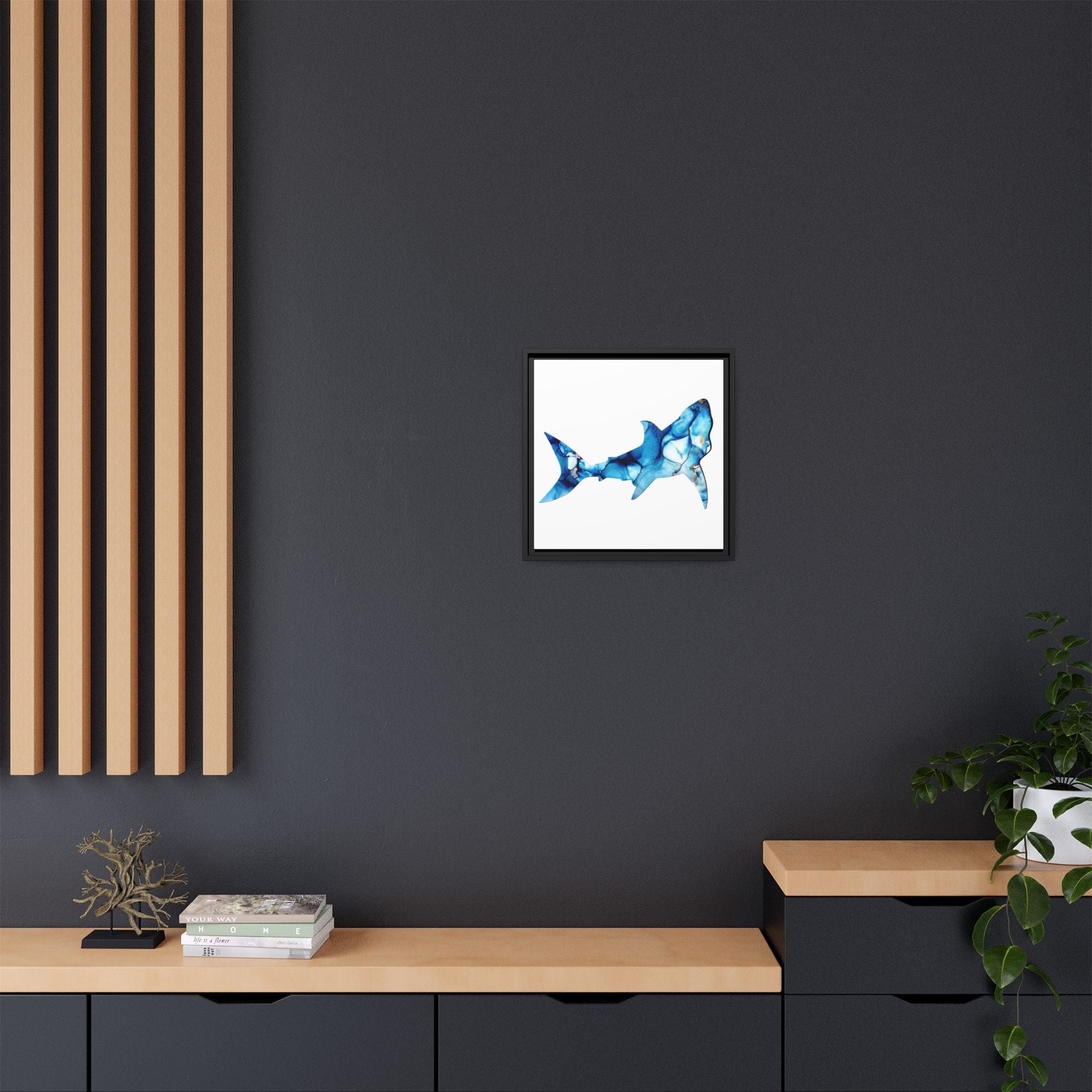 Great White 1, Matte Canvas, Framed (Multi-color)