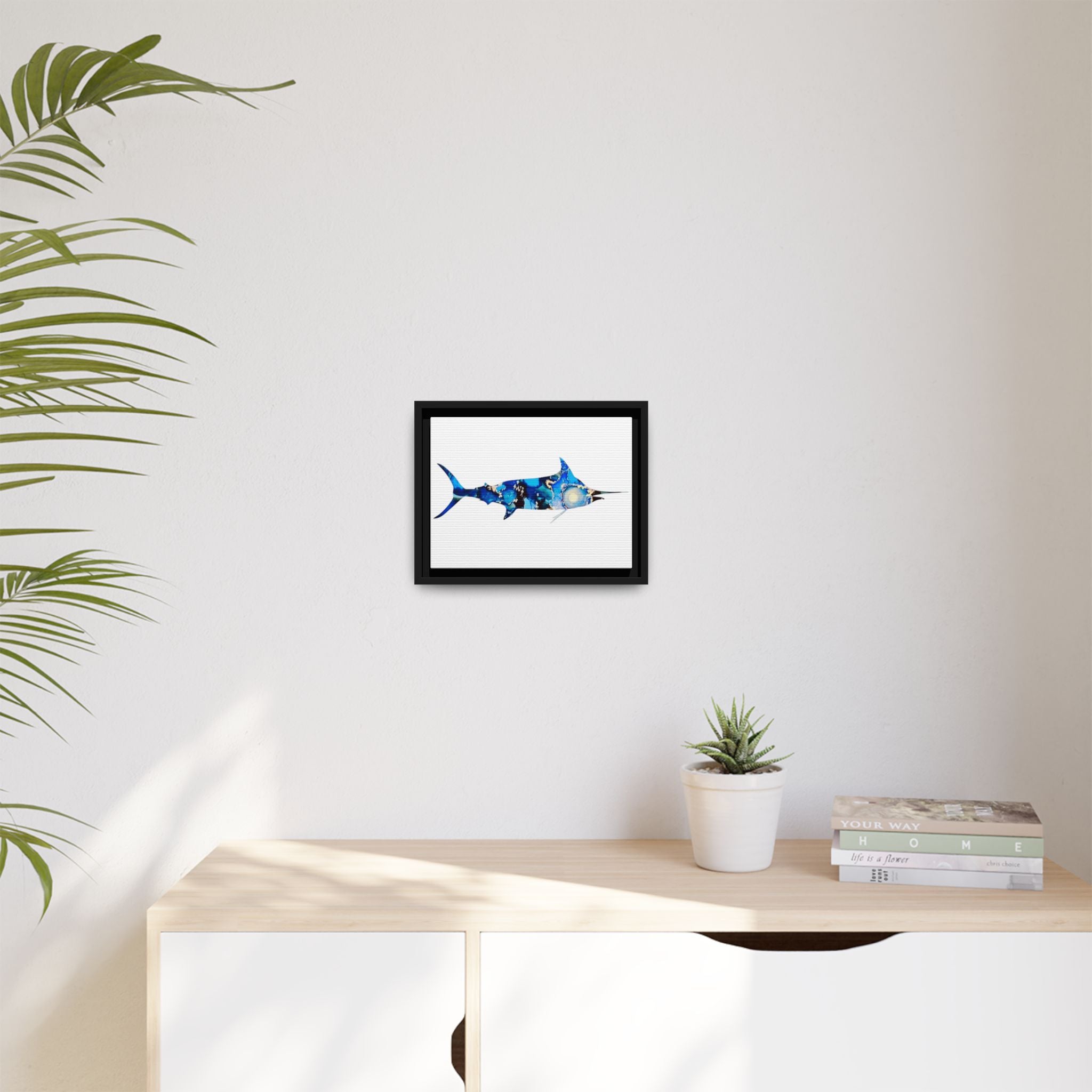 Swordfish, Matte Canvas, Framed (Multi-color)