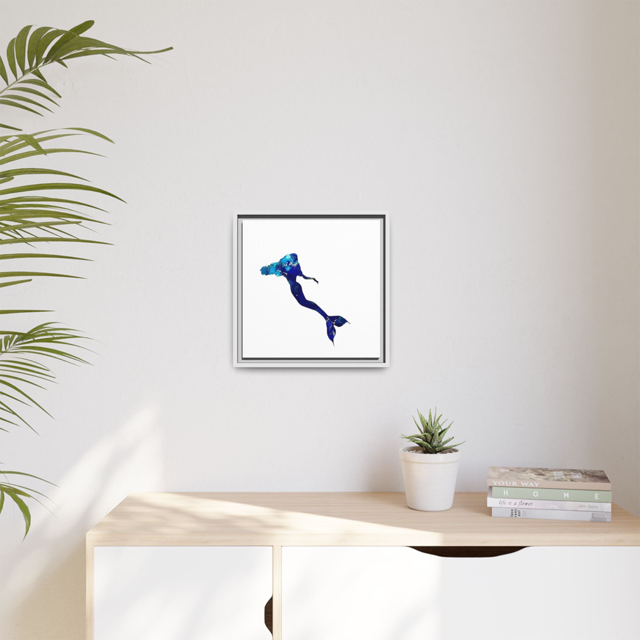 Mermaid 2, Matte Canvas, Framed (Multi-color)