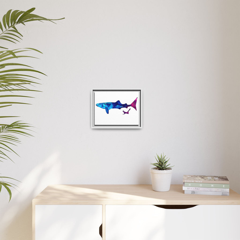 Swimming With Giants, Matte Canvas, Framed (Multi-color)