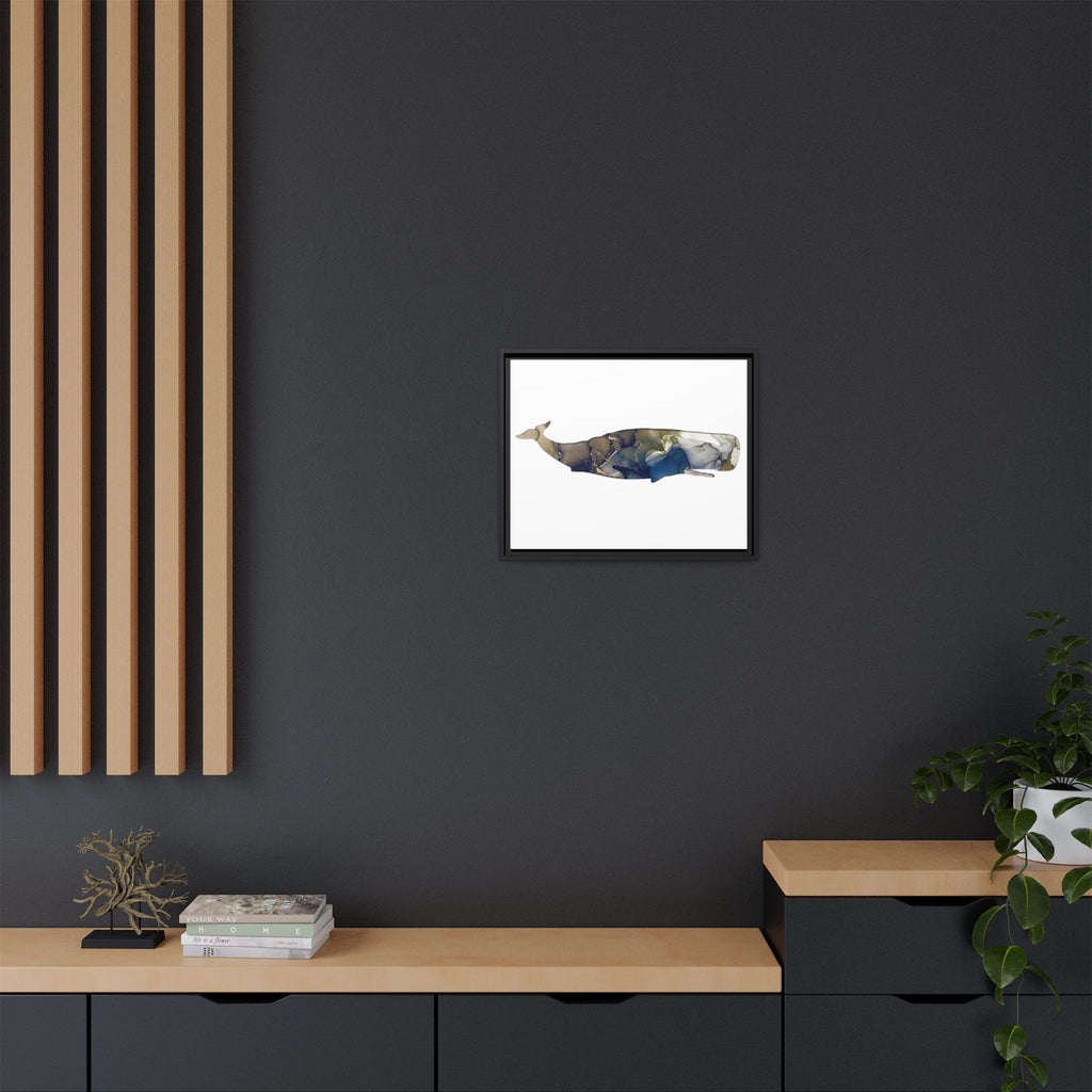Sperm Whale Gray, Matte Canvas, Framed (Multi-color)