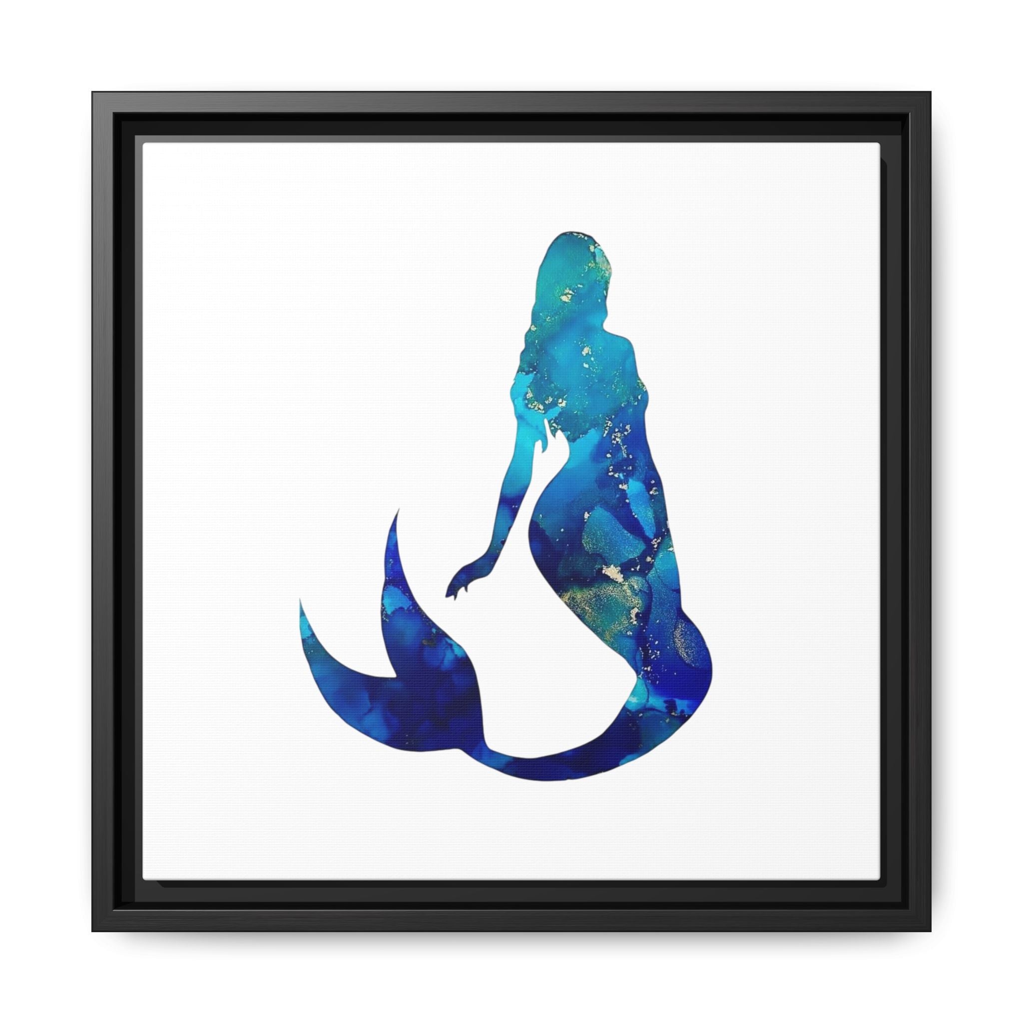 Mermaid 4,Matte Canvas, Framed (Multi-color)