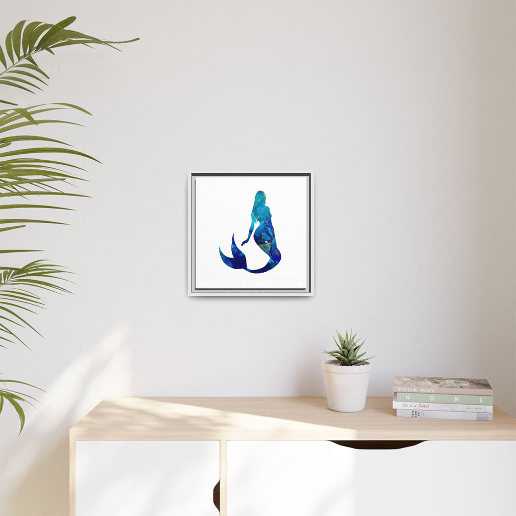 Mermaid 4,Matte Canvas, Framed (Multi-color)