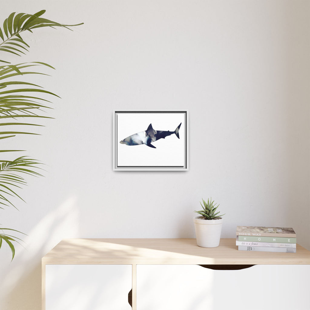 Great White 2,Matte Canvas, Framed (Multi-color)
