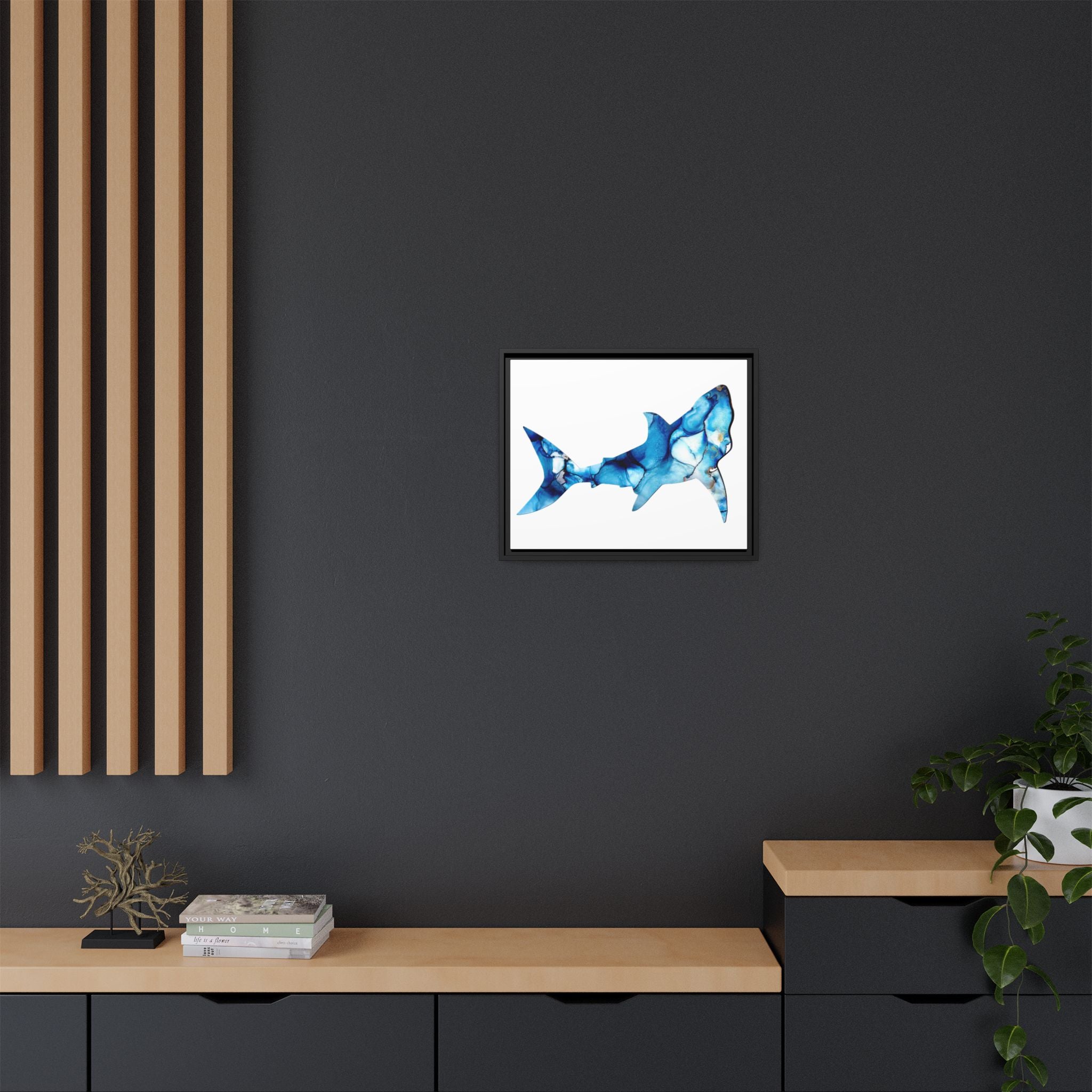 Great White 1, Matte Canvas, Framed (Multi-color)