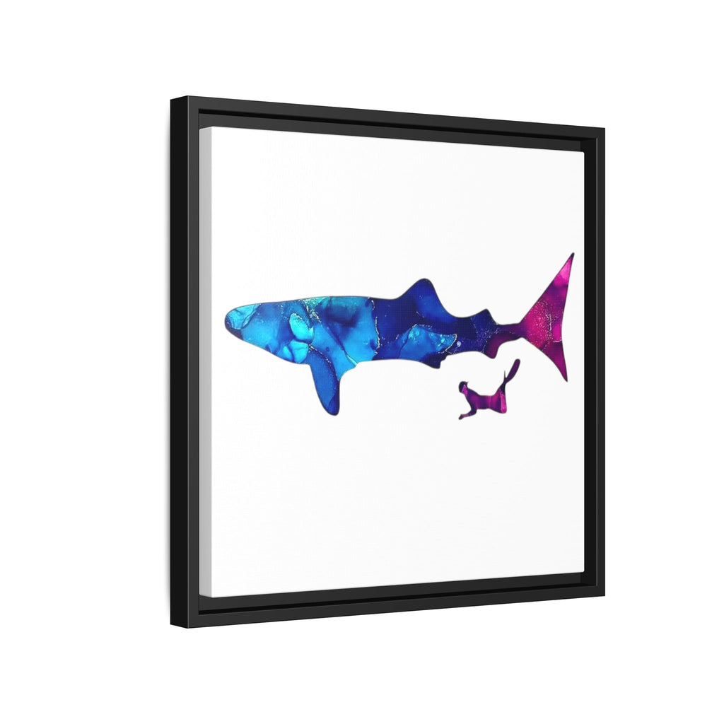 Swimming With Giants, Matte Canvas, Framed (Multi-color)