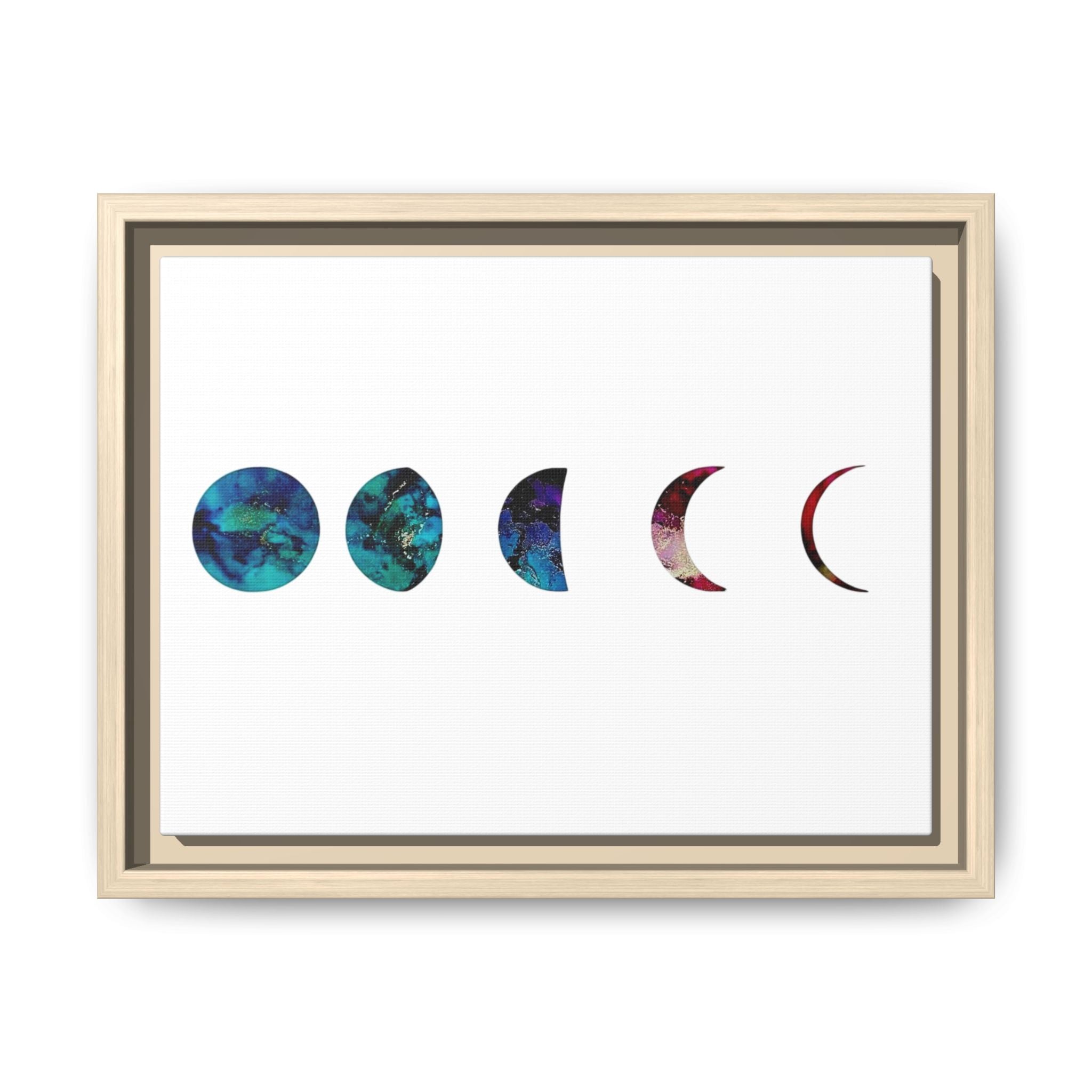 Moon Phases,Matte Canvas, Framed (Multi-color)