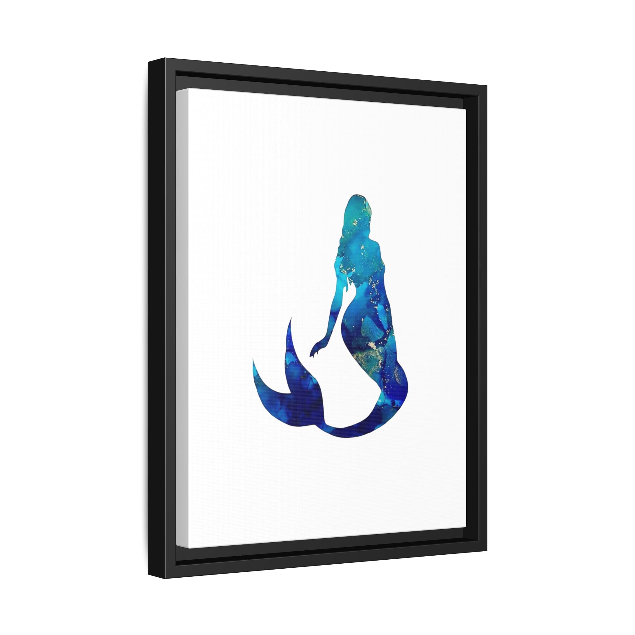 Mermaid 4,Matte Canvas, Framed (Multi-color)