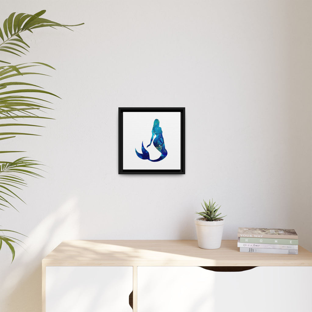 Mermaid 4,Matte Canvas, Framed (Multi-color)