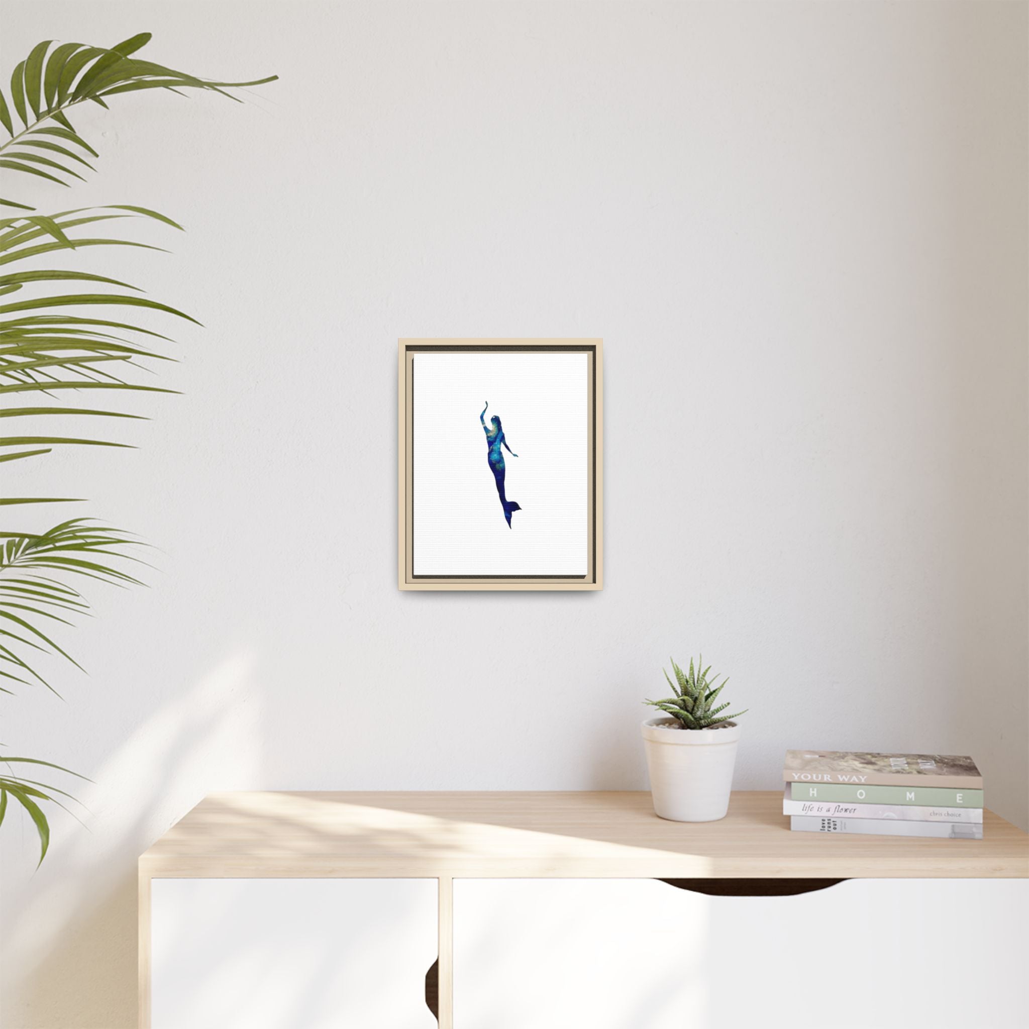 Mermaid 3, Matte Canvas, Framed (Multi-color)