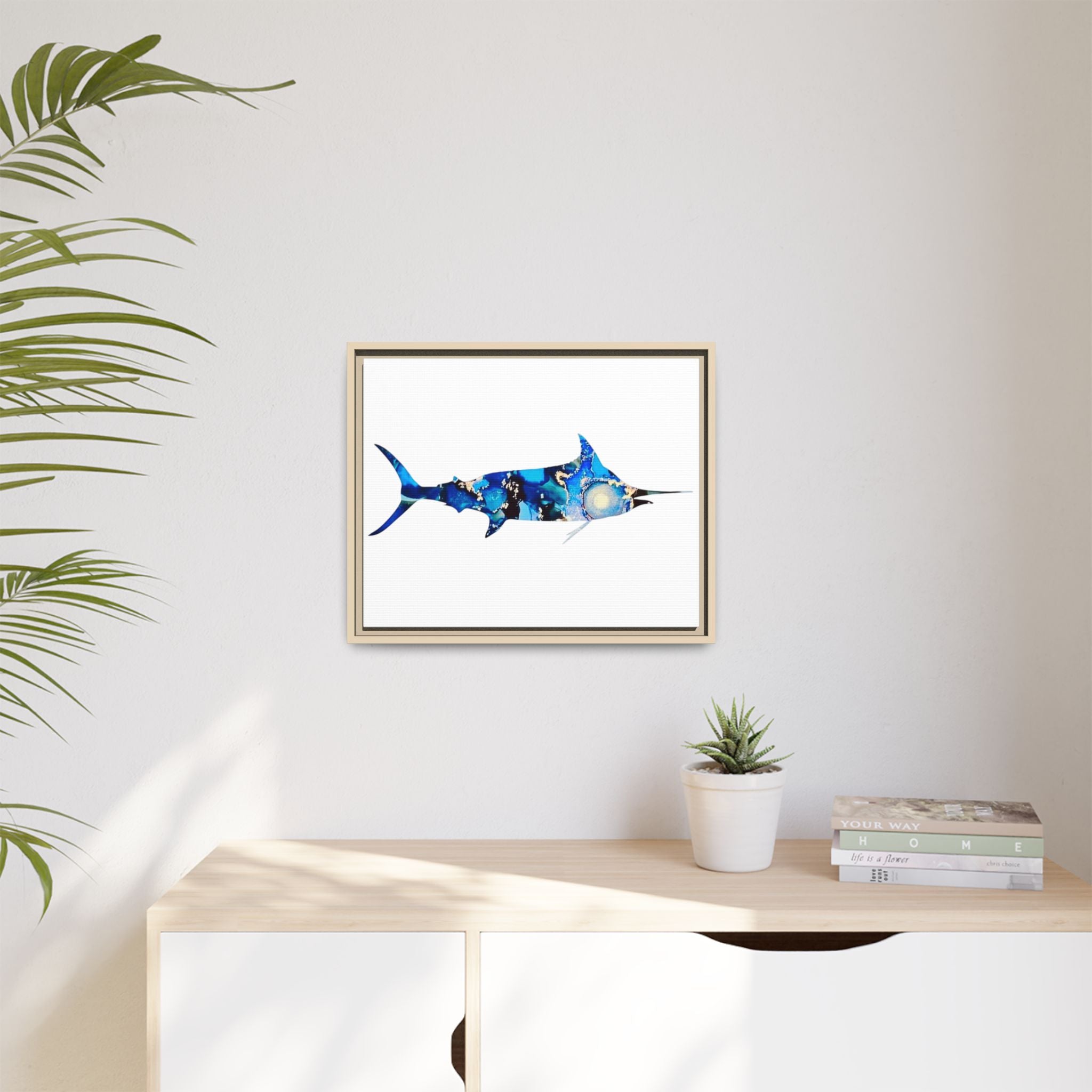 Swordfish, Matte Canvas, Framed (Multi-color)