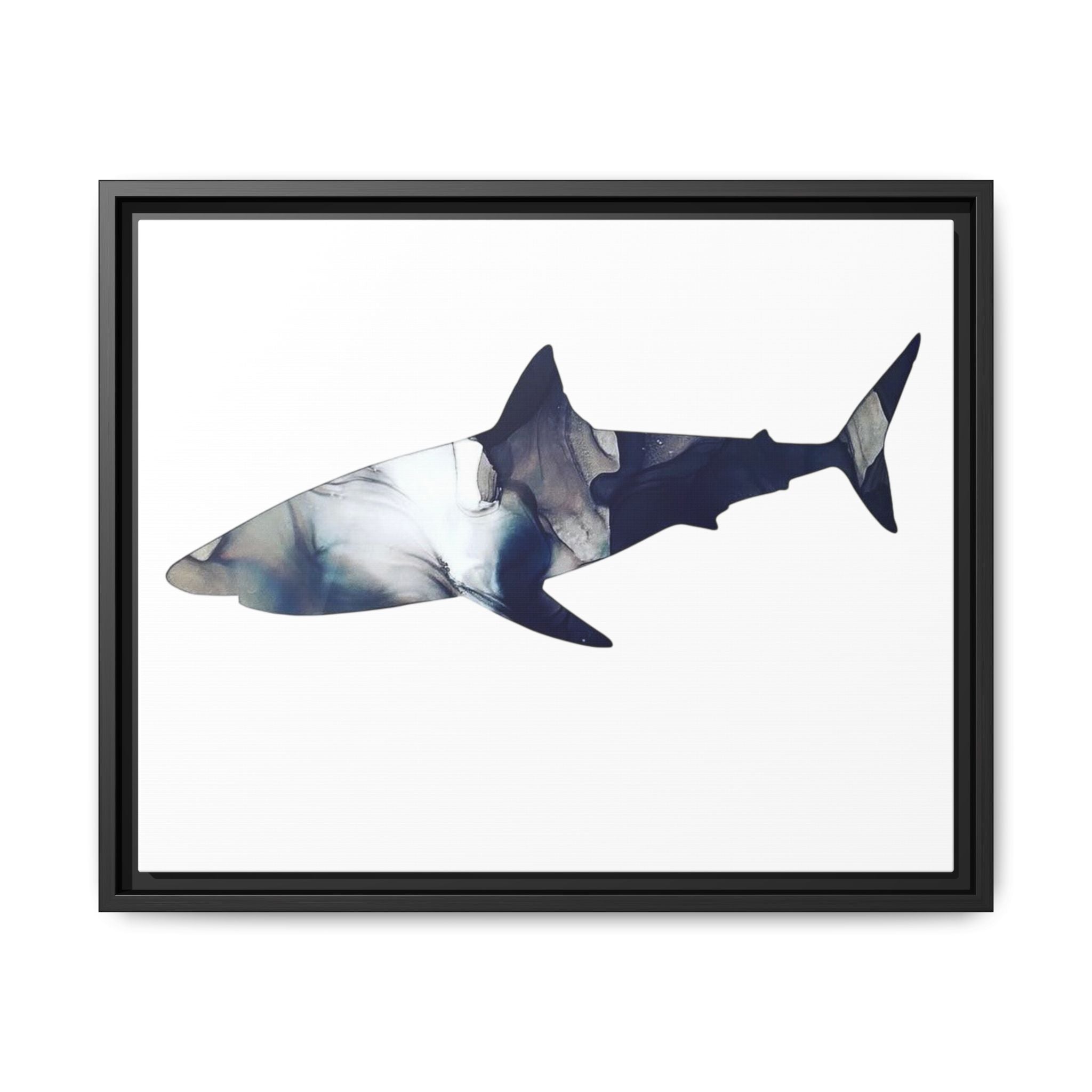 Great White 2,Matte Canvas, Framed (Multi-color)