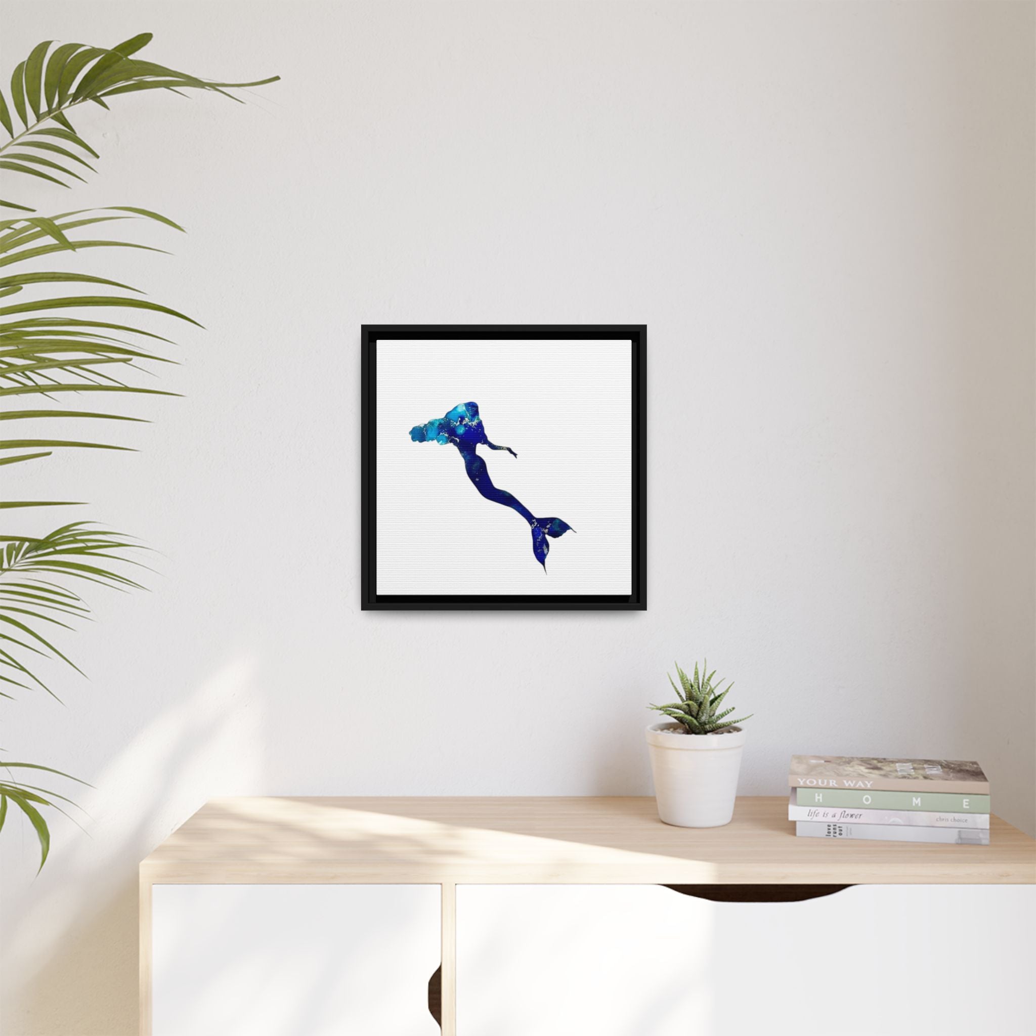 Mermaid 2, Matte Canvas, Framed (Multi-color)