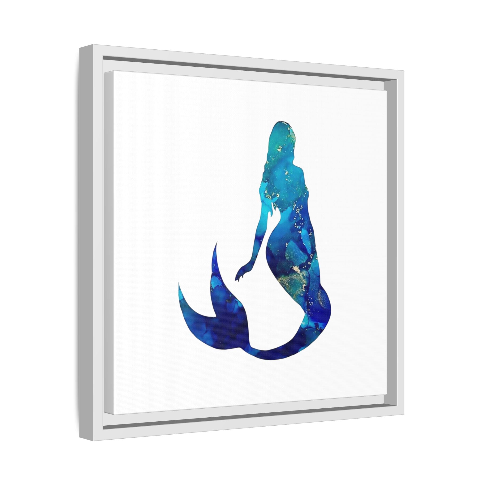 Mermaid 4,Matte Canvas, Framed (Multi-color)
