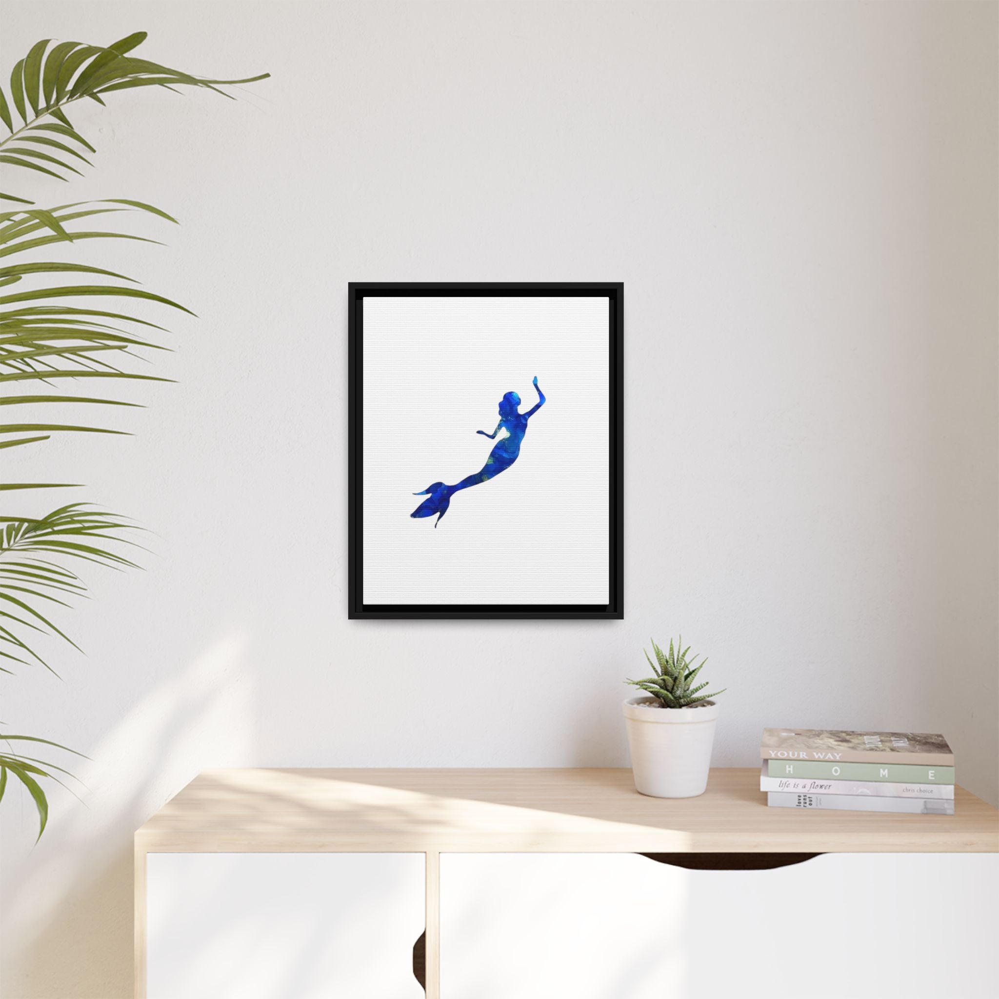Mermaid 1, Matte Canvas, Framed (Multi-color)