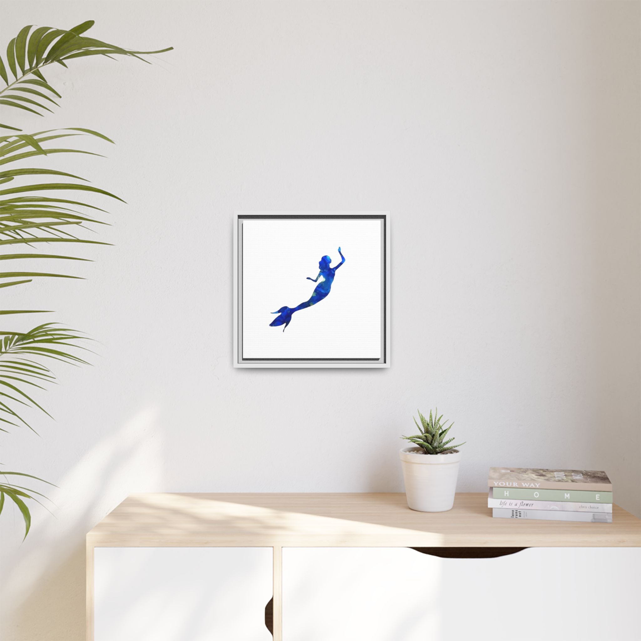 Mermaid 1, Matte Canvas, Framed (Multi-color)