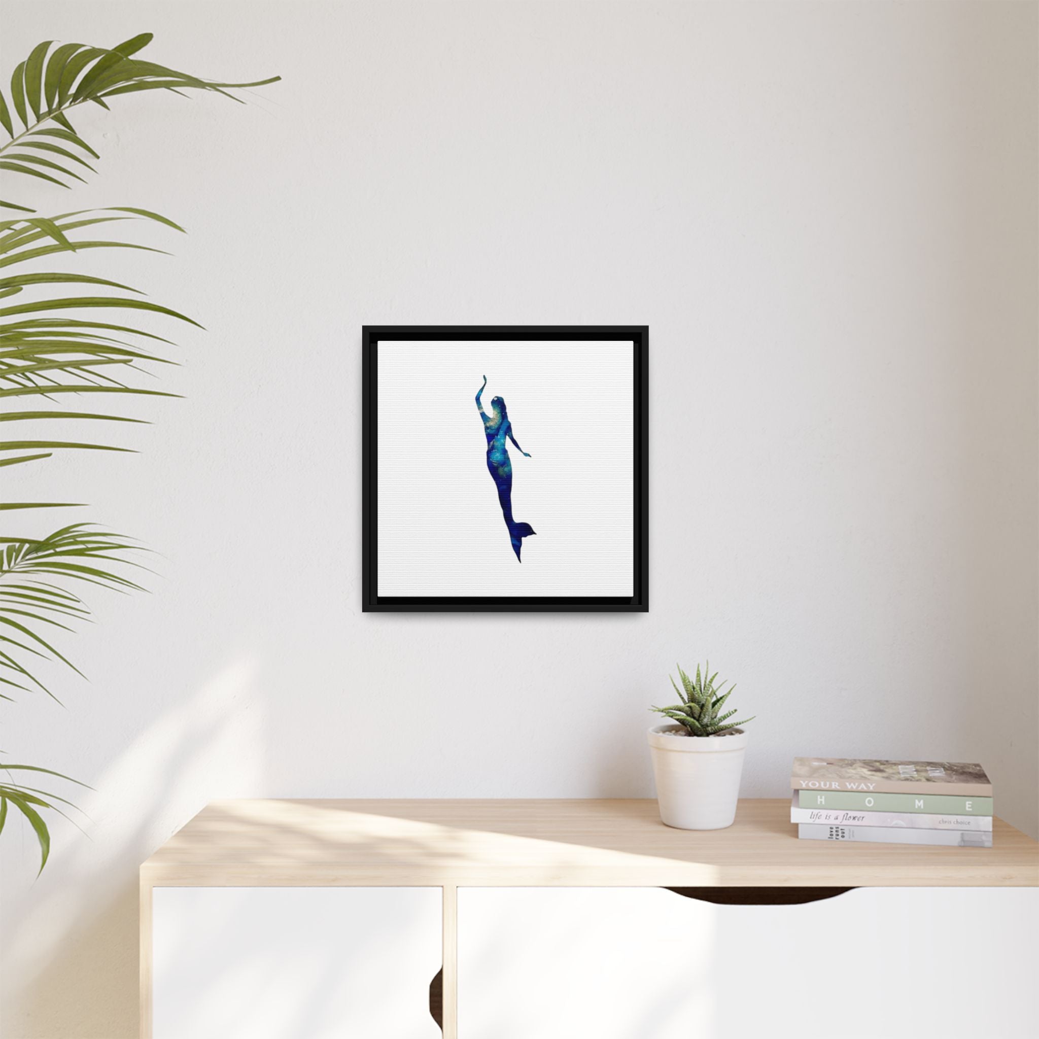 Mermaid 3, Matte Canvas, Framed (Multi-color)