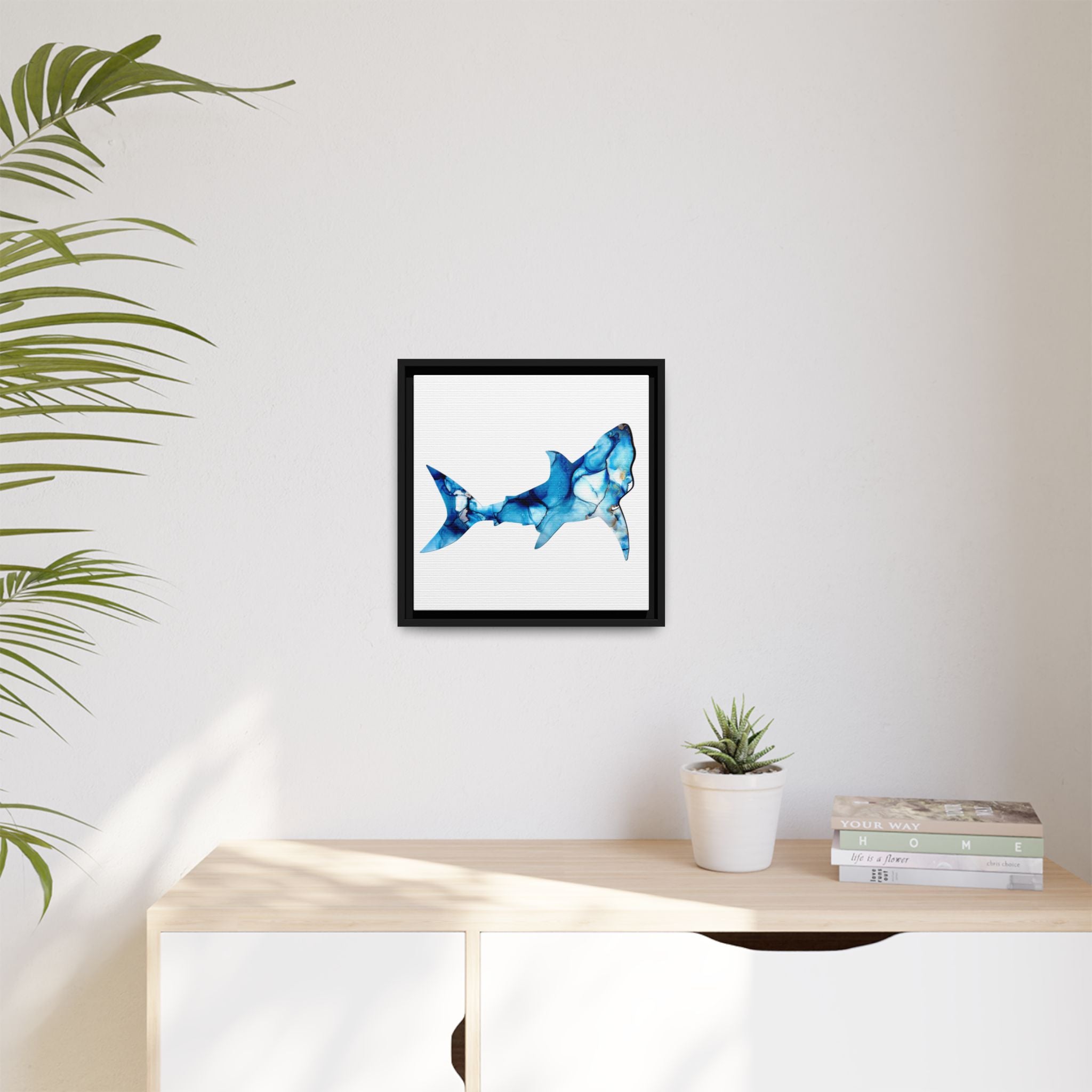 Great White 1, Matte Canvas, Framed (Multi-color)