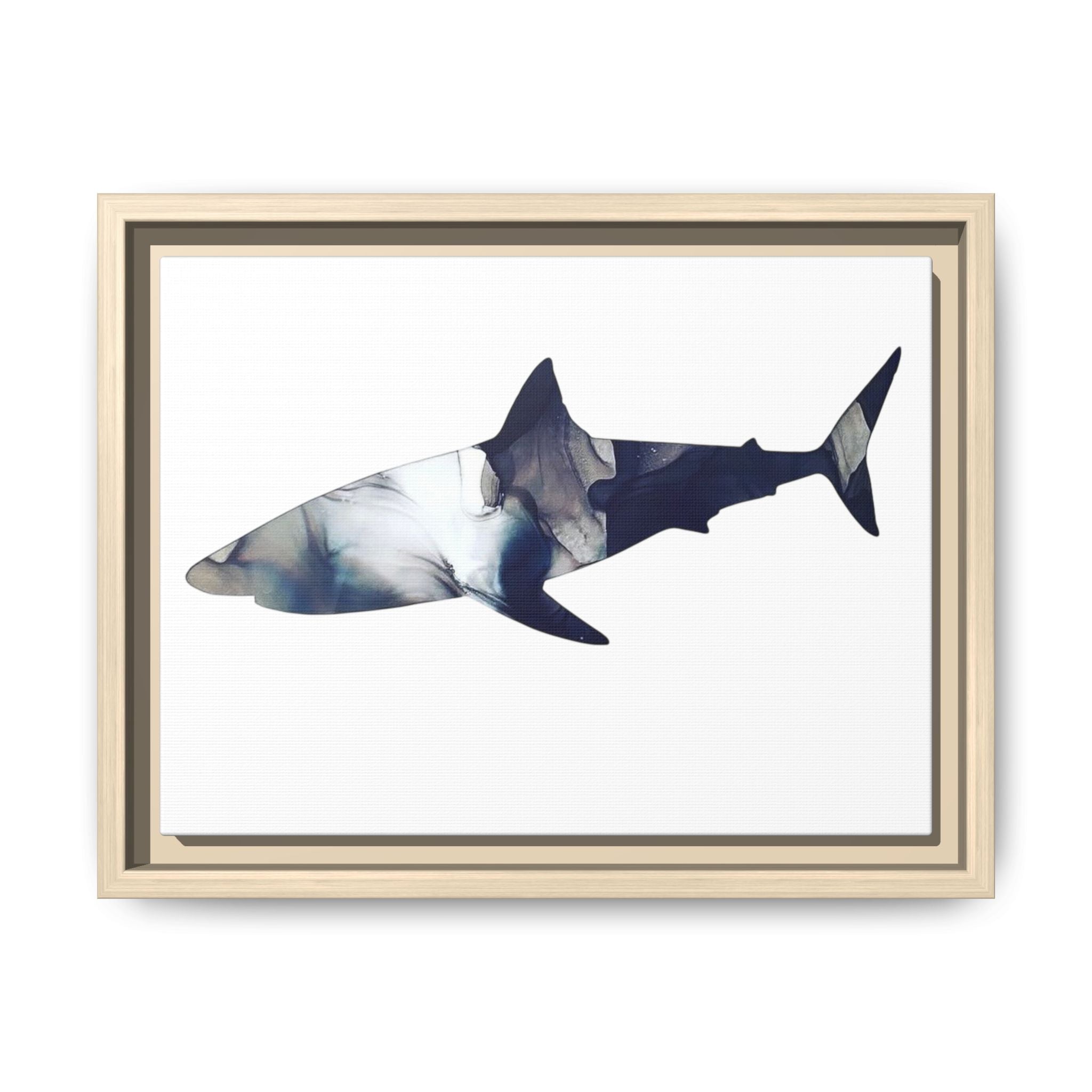 Great White 2,Matte Canvas, Framed (Multi-color)