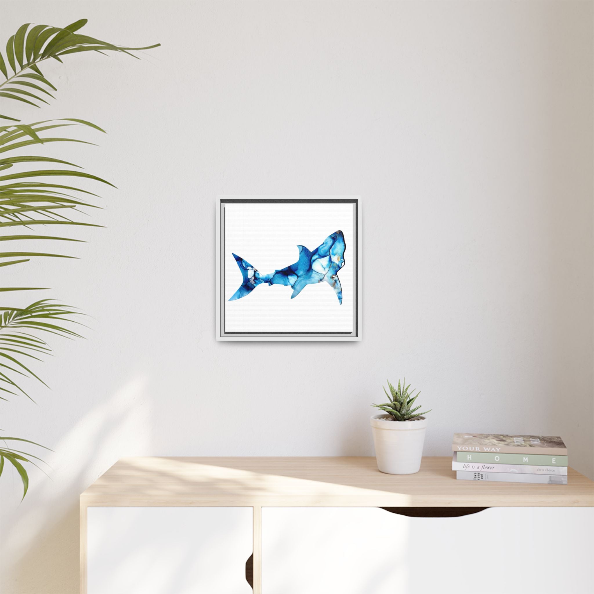 Great White 1, Matte Canvas, Framed (Multi-color)
