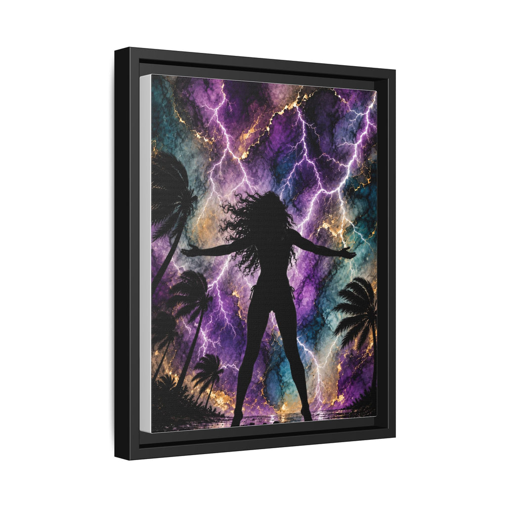 Summer Storm Woman, Matte Canvas, Framed (Multi-color)