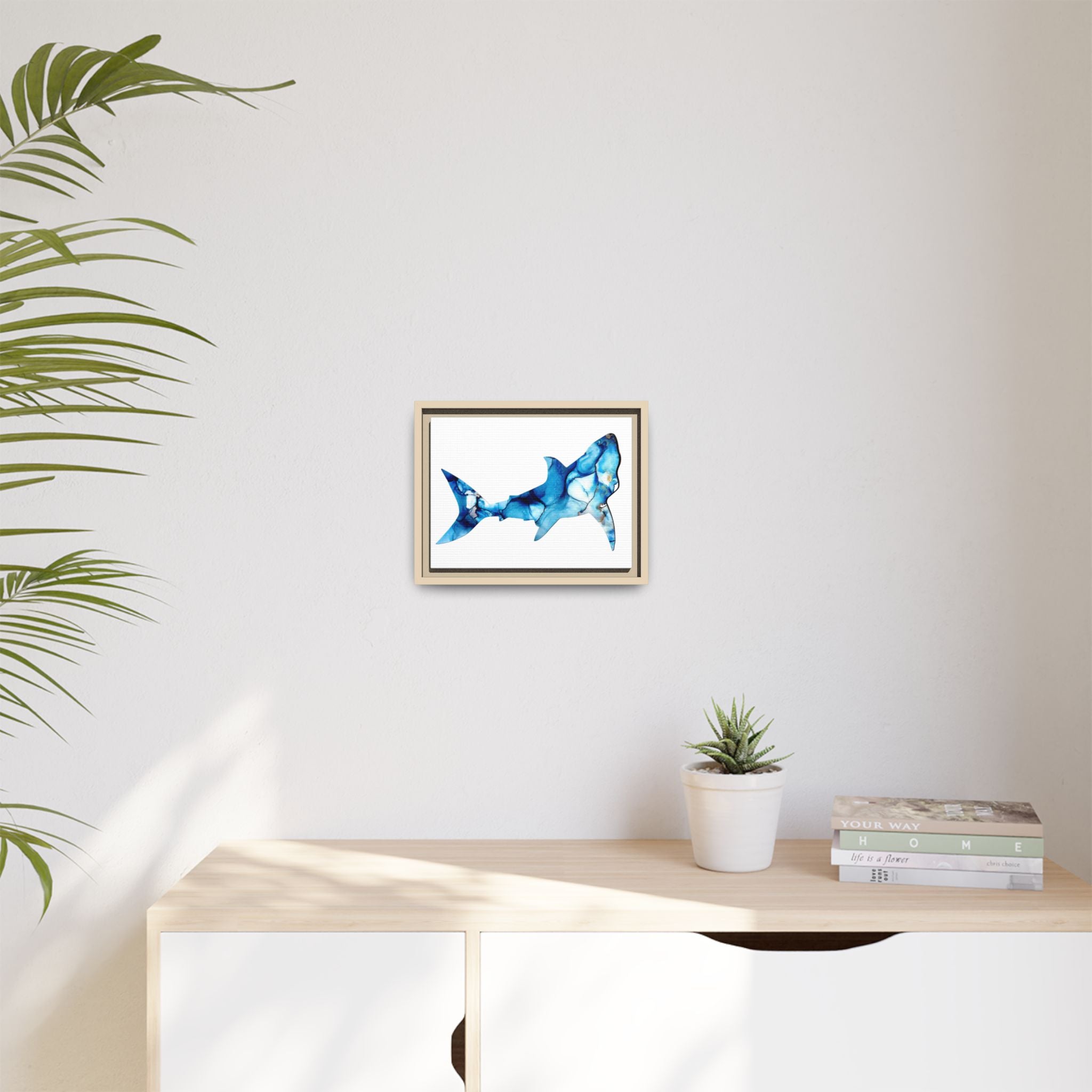 Great White 1, Matte Canvas, Framed (Multi-color)